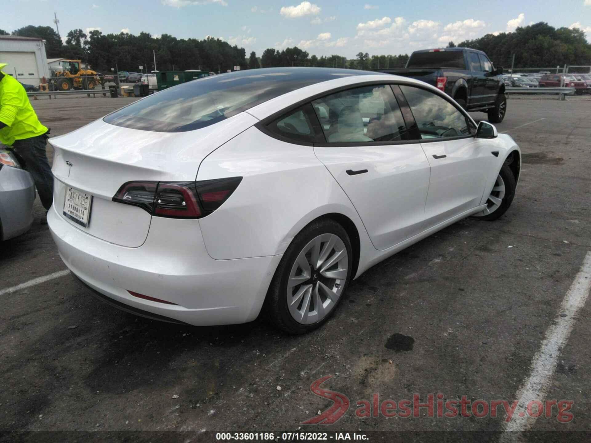 5YJ3E1EA3NF241405 2022 TESLA MODEL 3