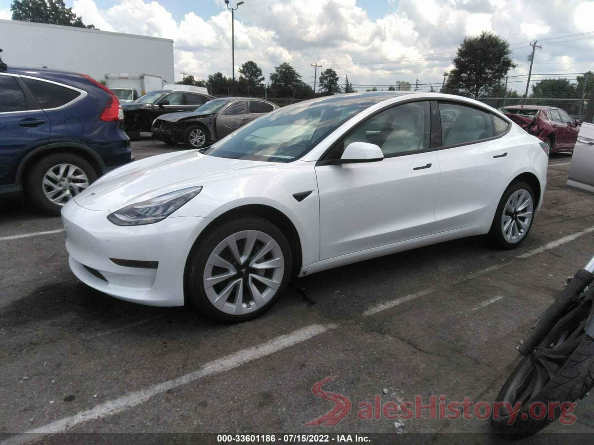 5YJ3E1EA3NF241405 2022 TESLA MODEL 3