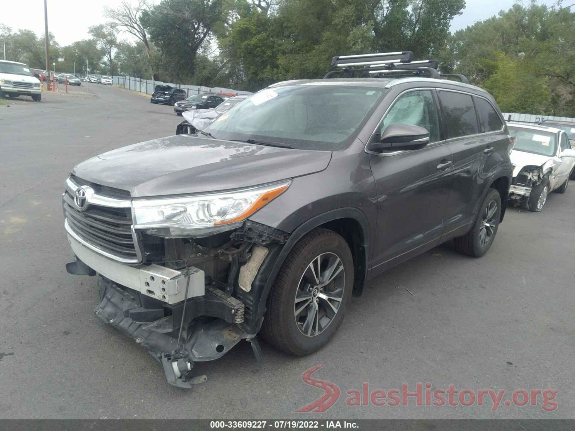 5TDJKRFH2GS355243 2016 TOYOTA HIGHLANDER