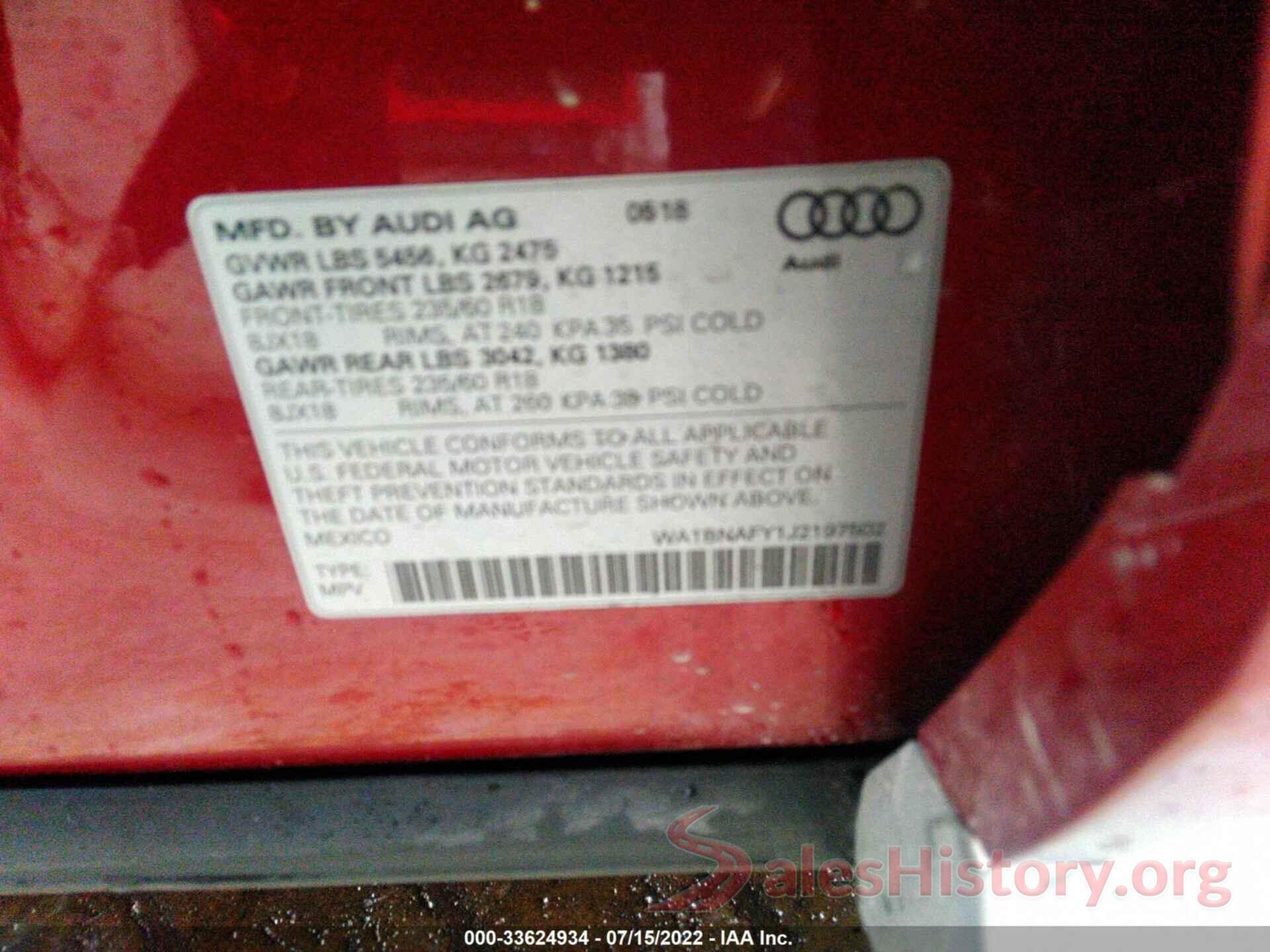 WA1BNAFY1J2197502 2018 AUDI Q5