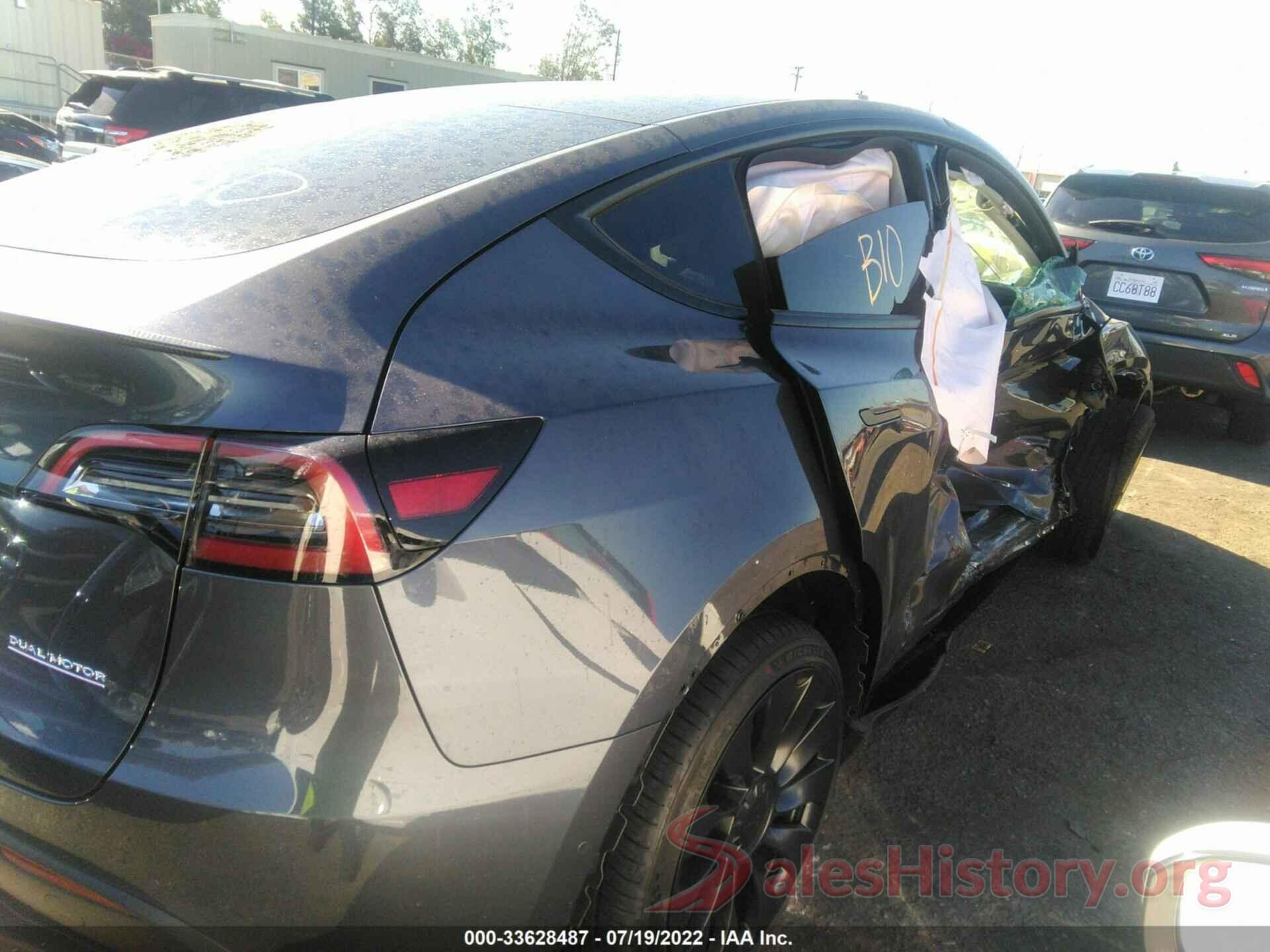 7SAYGDEF7NF491469 2022 TESLA MODEL Y