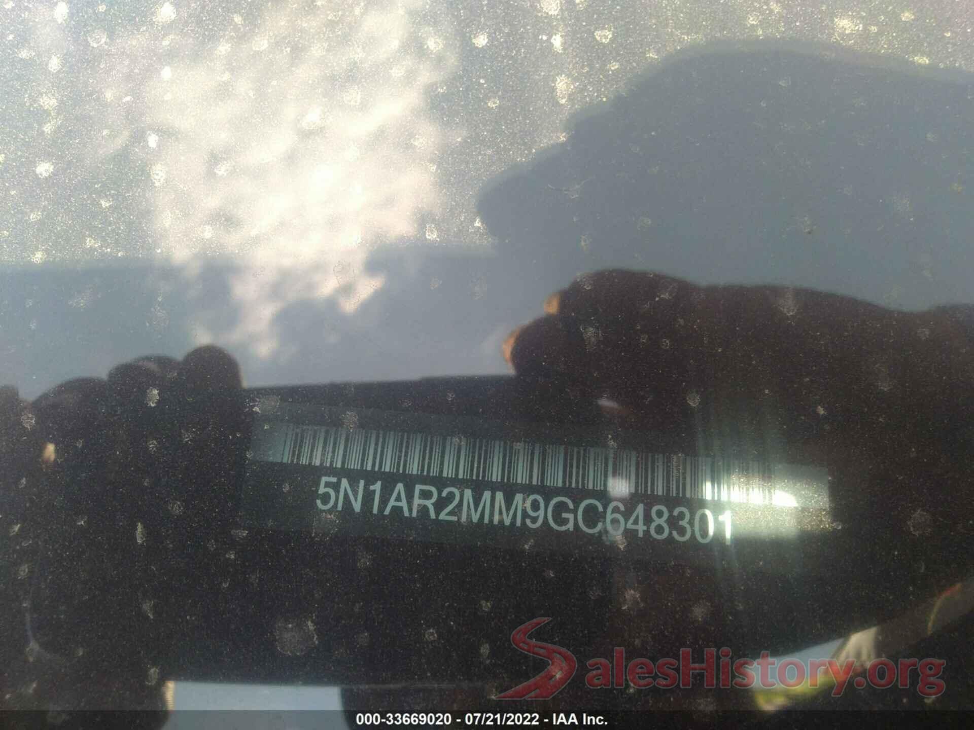 5N1AR2MM9GC648301 2016 NISSAN PATHFINDER