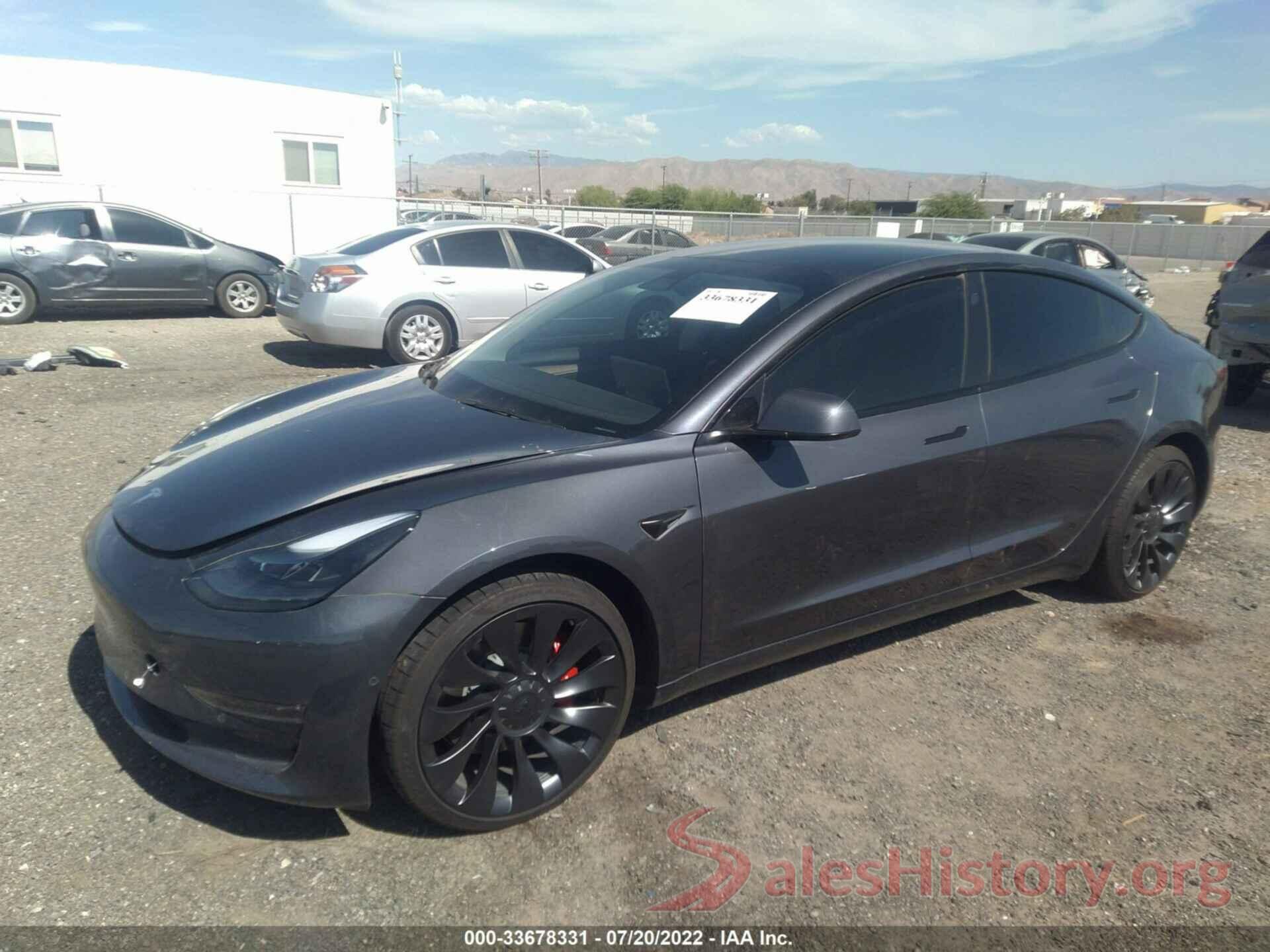 5YJ3E1EC0NF134880 2022 TESLA MODEL 3