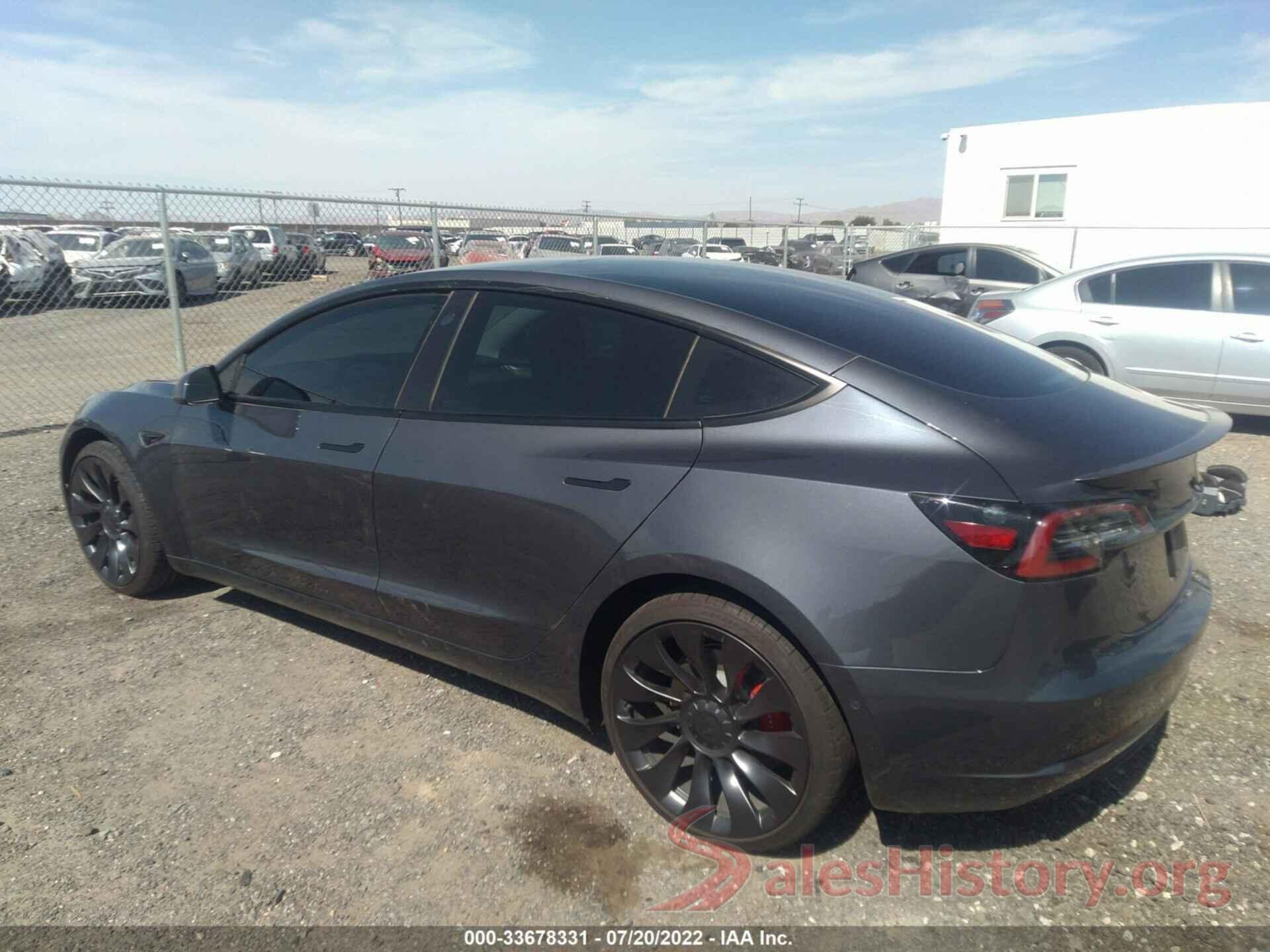 5YJ3E1EC0NF134880 2022 TESLA MODEL 3