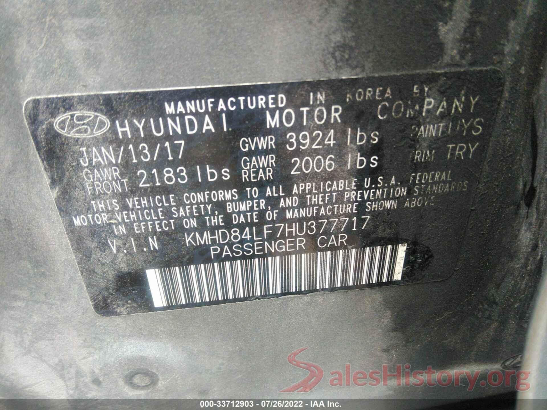 KMHD84LF7HU377717 2017 HYUNDAI ELANTRA