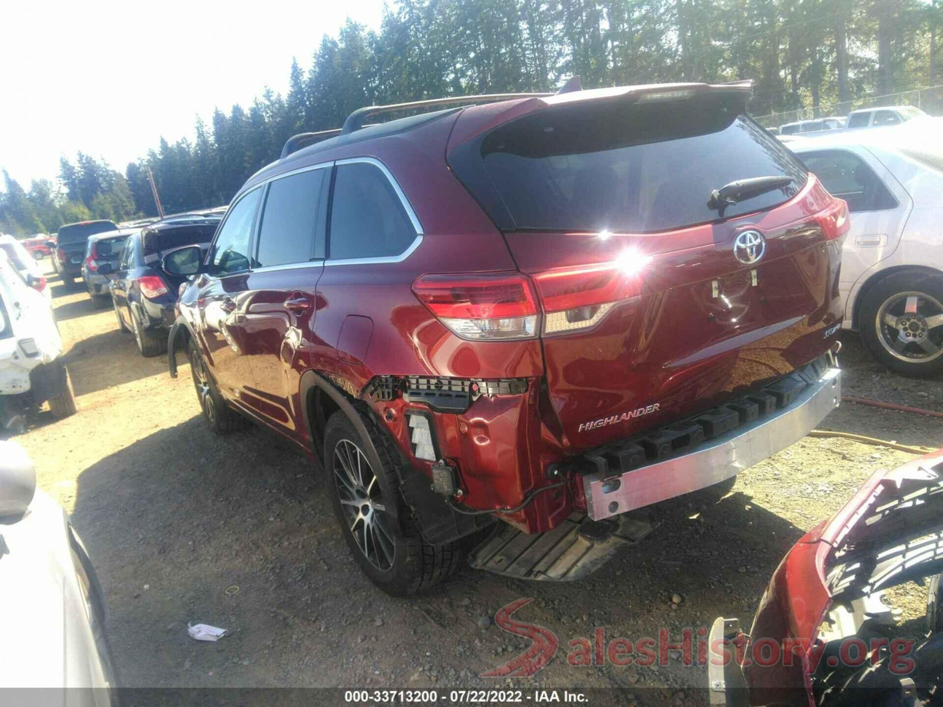 5TDJZRFH3HS378222 2017 TOYOTA HIGHLANDER