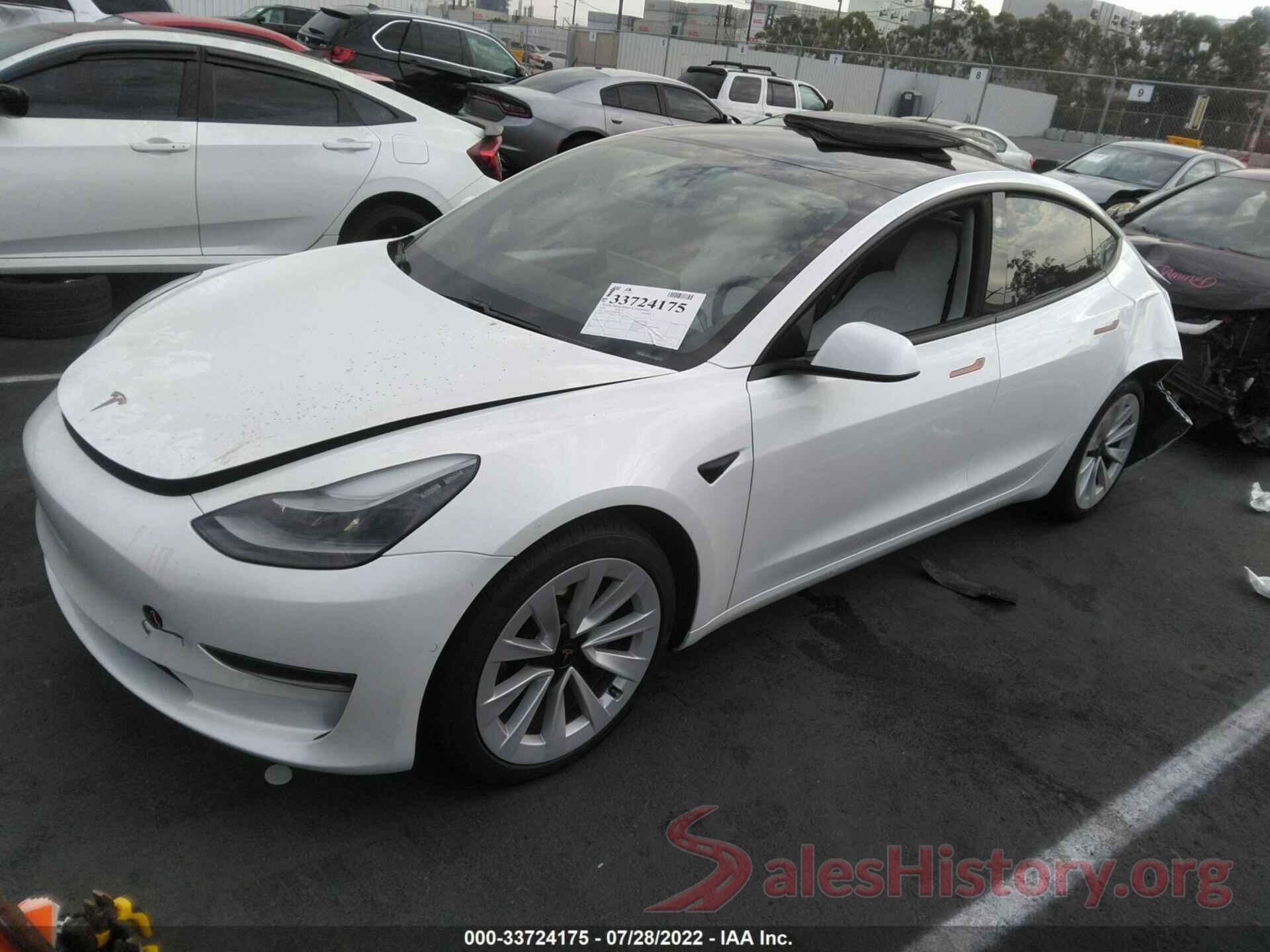 5YJ3E1EB7MF990327 2021 TESLA MODEL 3