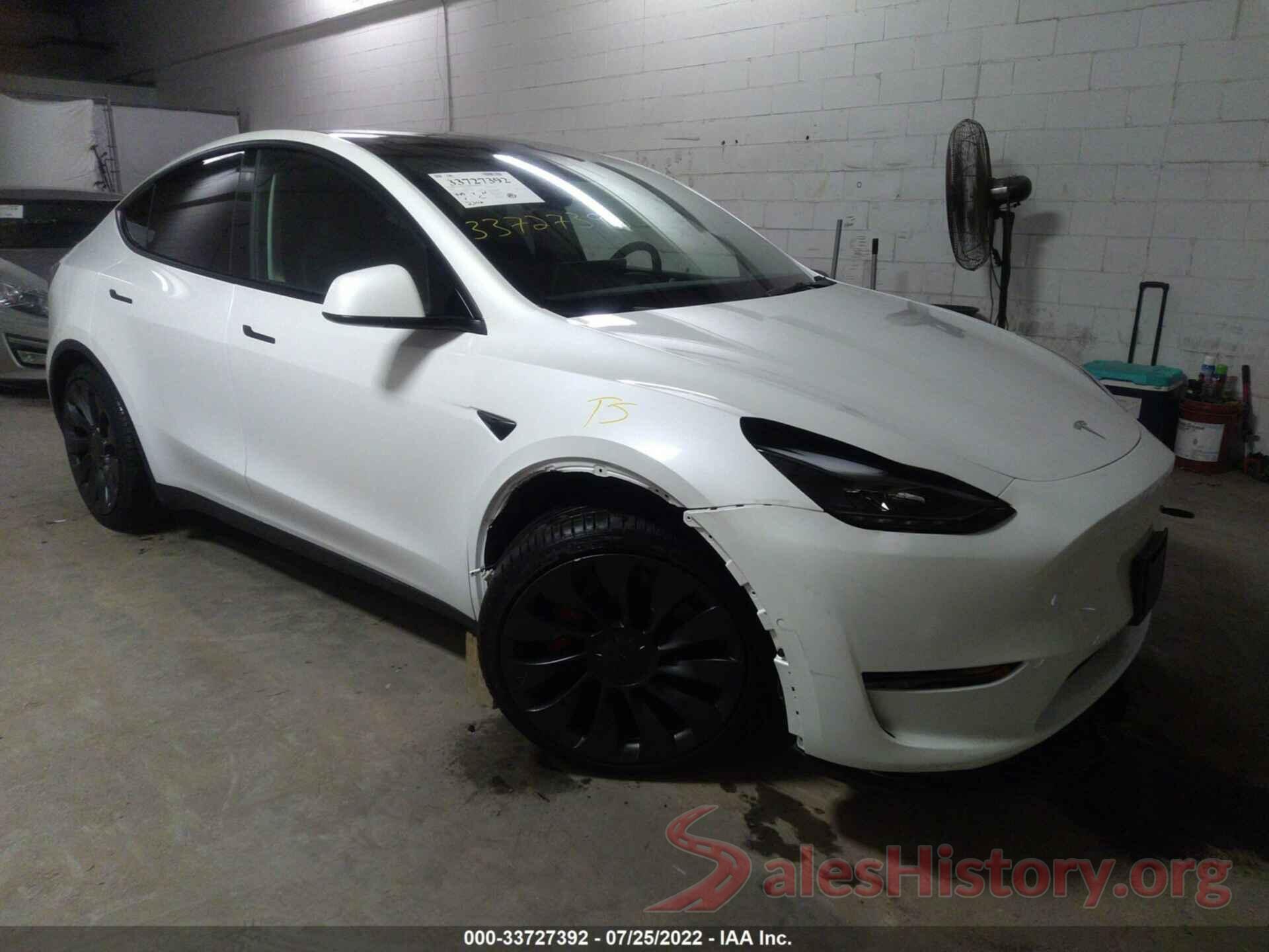 7SAYGDEF6NF388284 2022 TESLA MODEL Y