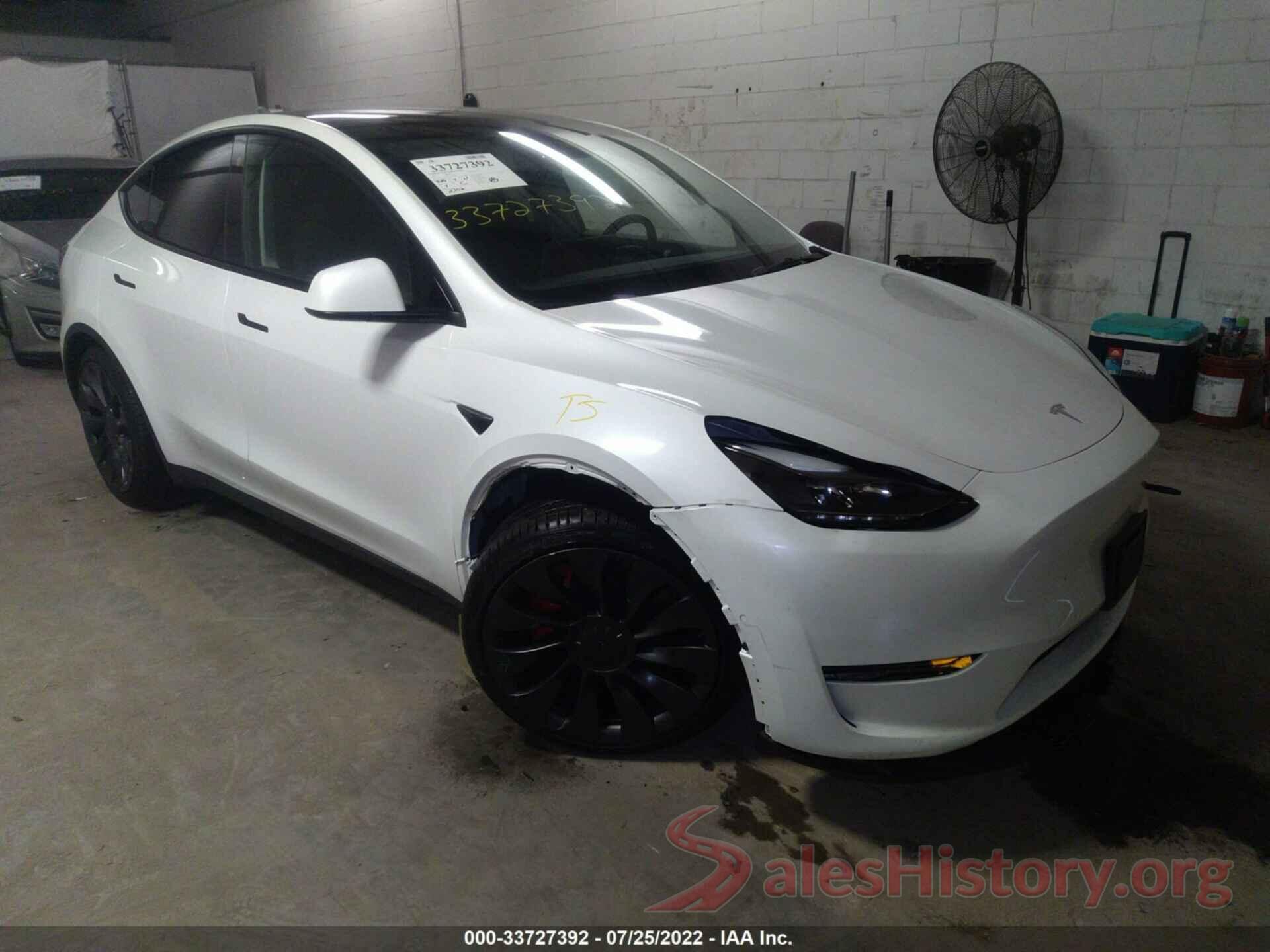 7SAYGDEF6NF388284 2022 TESLA MODEL Y