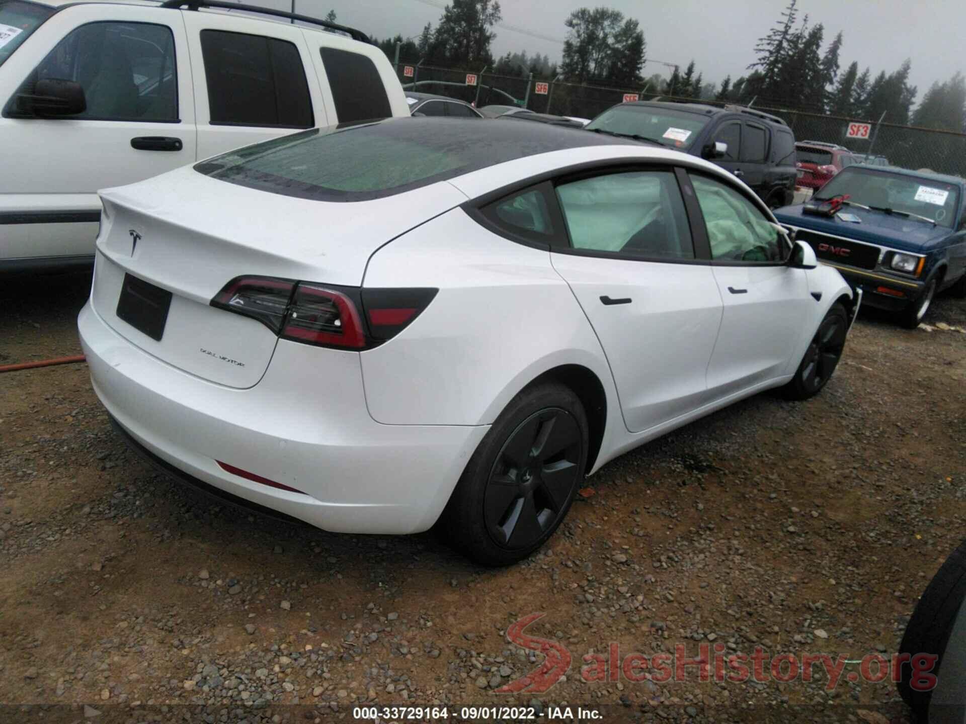 5YJ3E1EB9NF267550 2022 TESLA MODEL 3