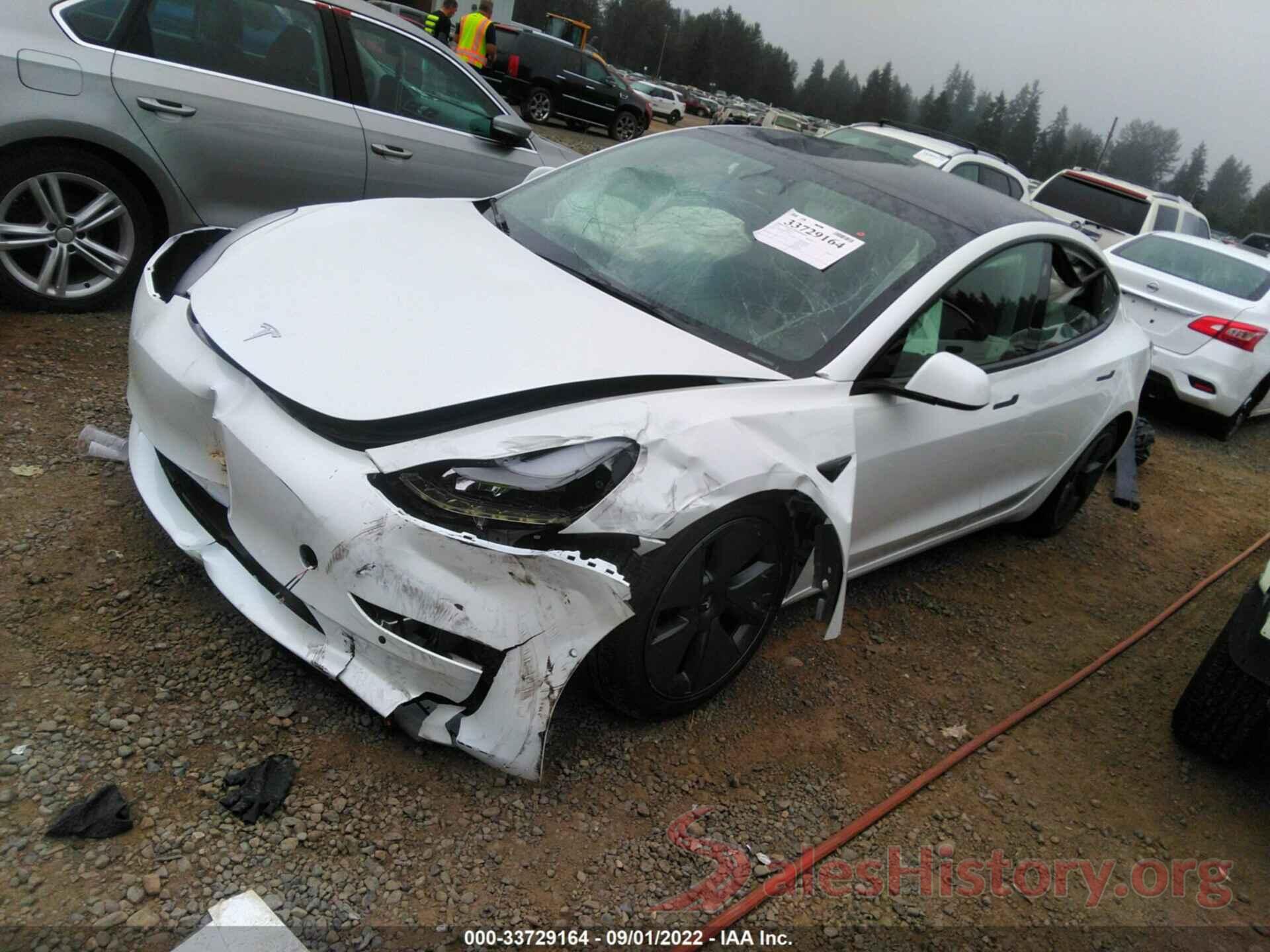 5YJ3E1EB9NF267550 2022 TESLA MODEL 3