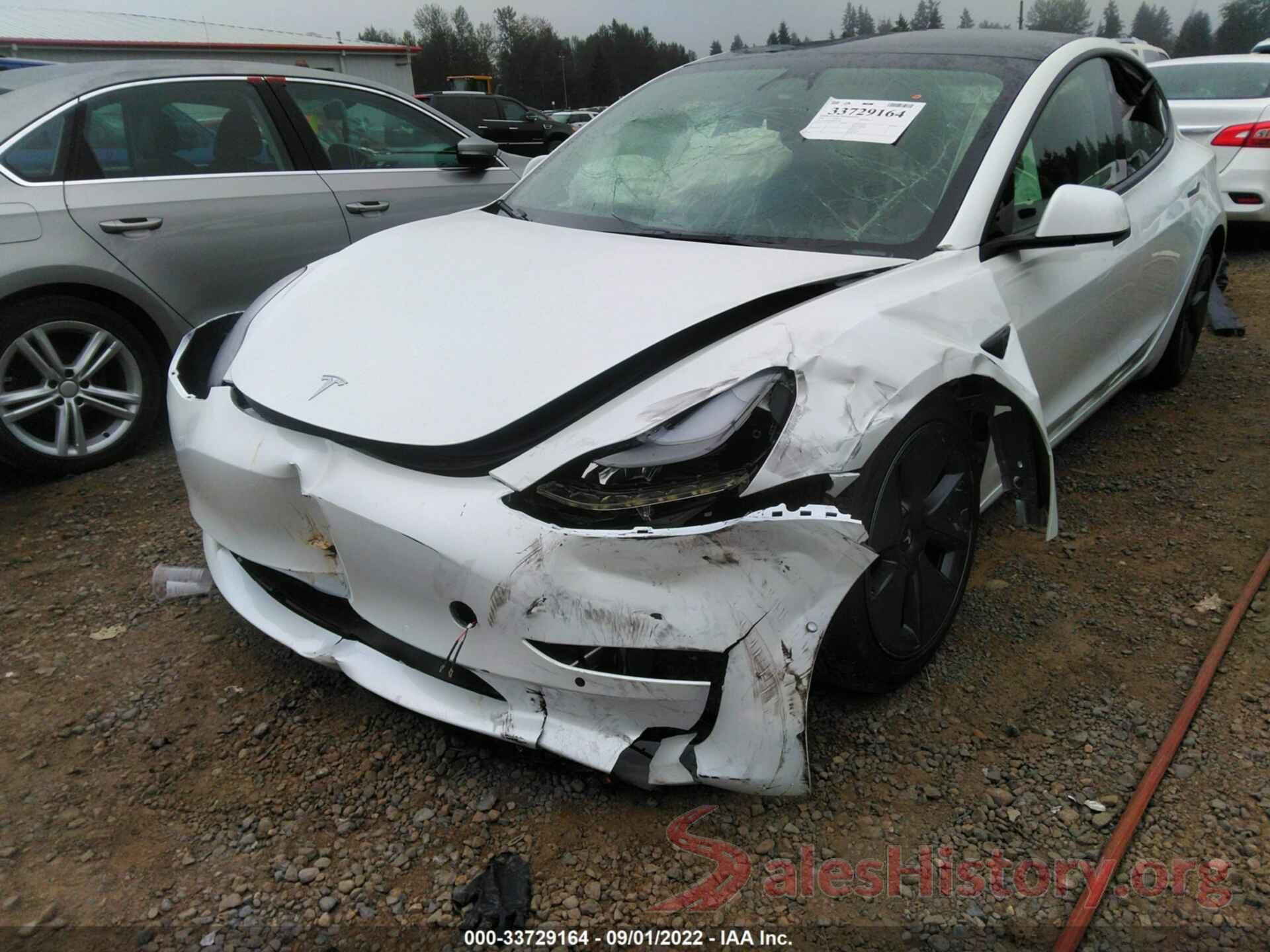 5YJ3E1EB9NF267550 2022 TESLA MODEL 3