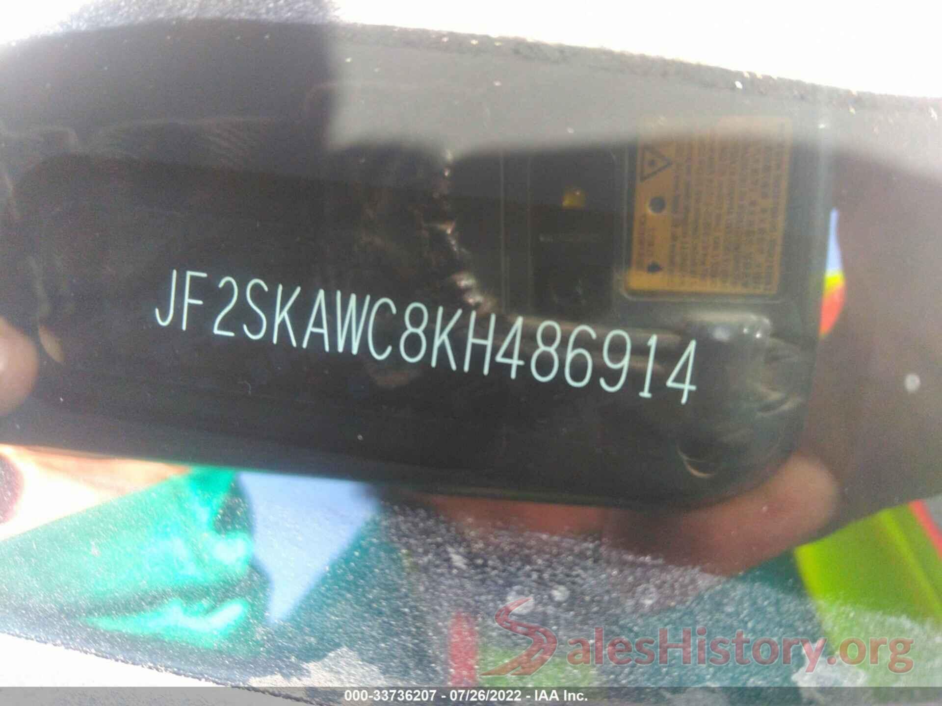 JF2SKAWC8KH486914 2019 SUBARU FORESTER