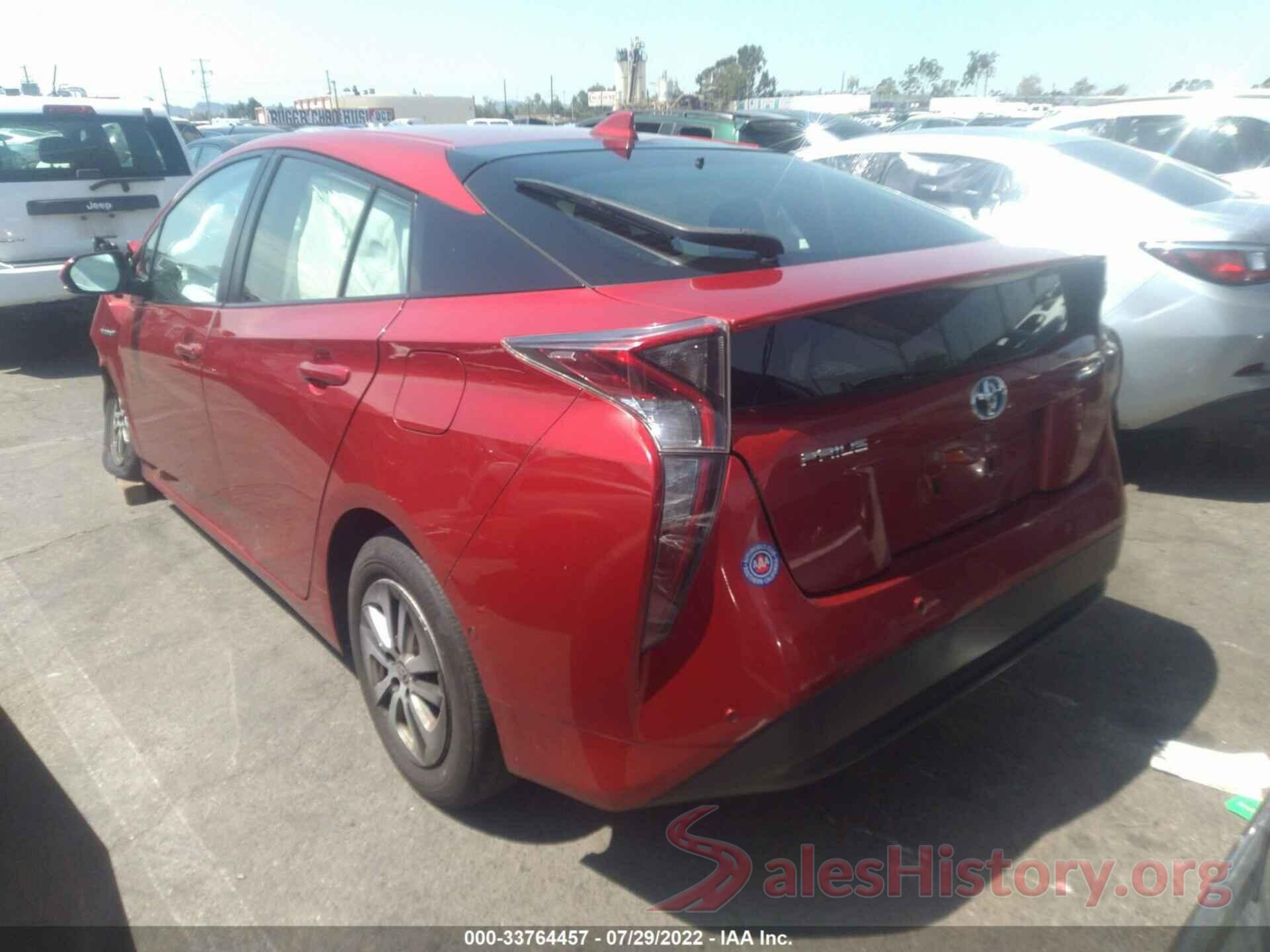 JTDKBRFU6J3593784 2018 TOYOTA PRIUS