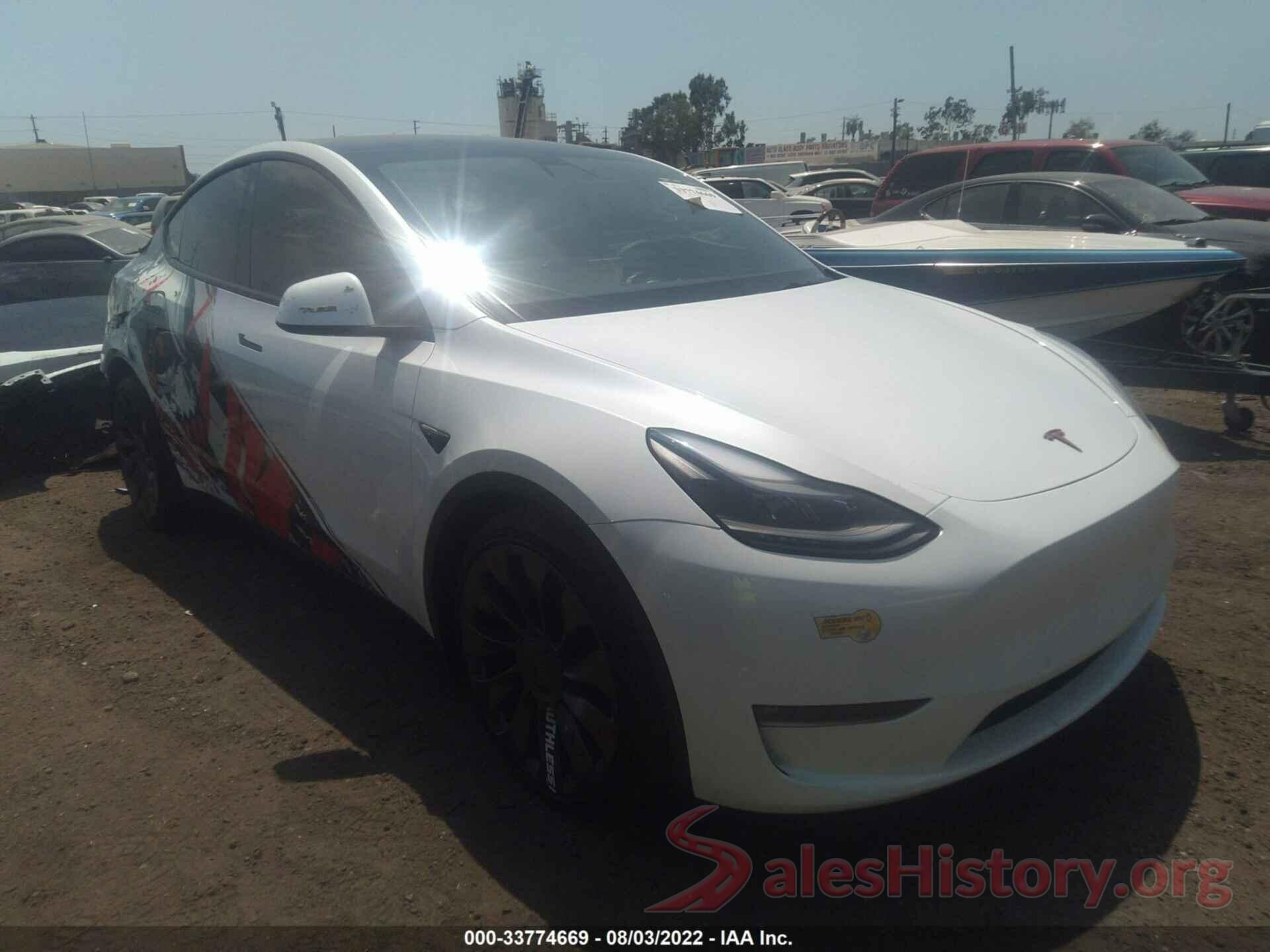 7SAYGDEF3NF326261 2022 TESLA MODEL Y