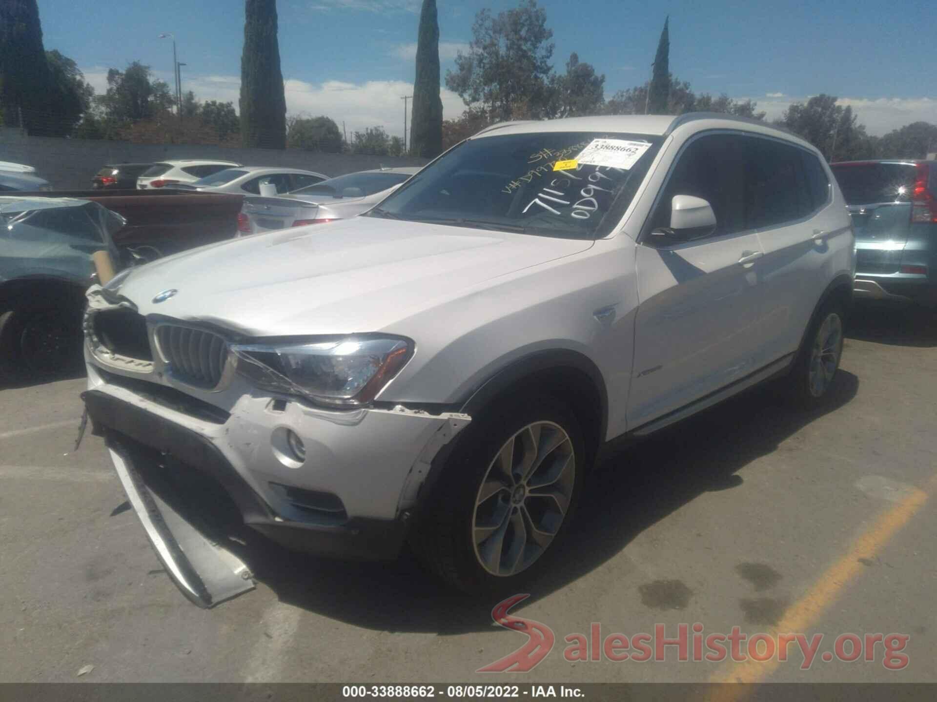 5UXWX9C53H0D99730 2017 BMW X3