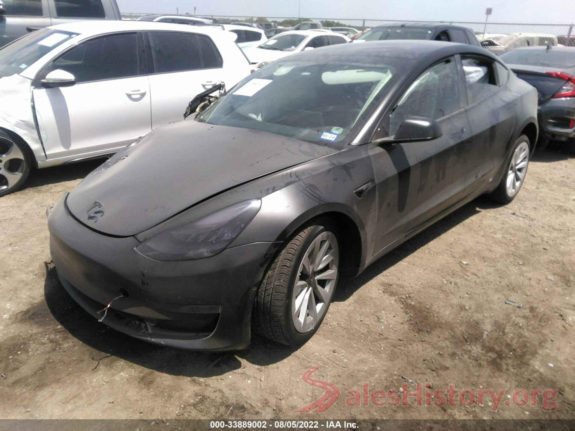 5YJ3E1EB6NF241309 2022 TESLA MODEL 3