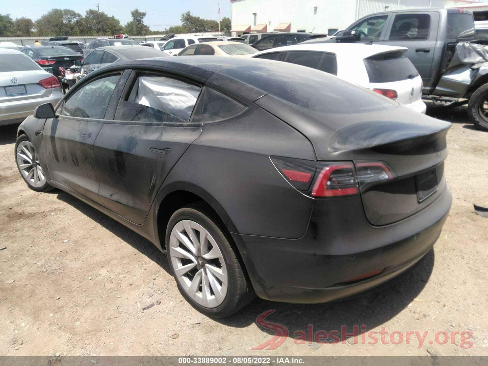 5YJ3E1EB6NF241309 2022 TESLA MODEL 3