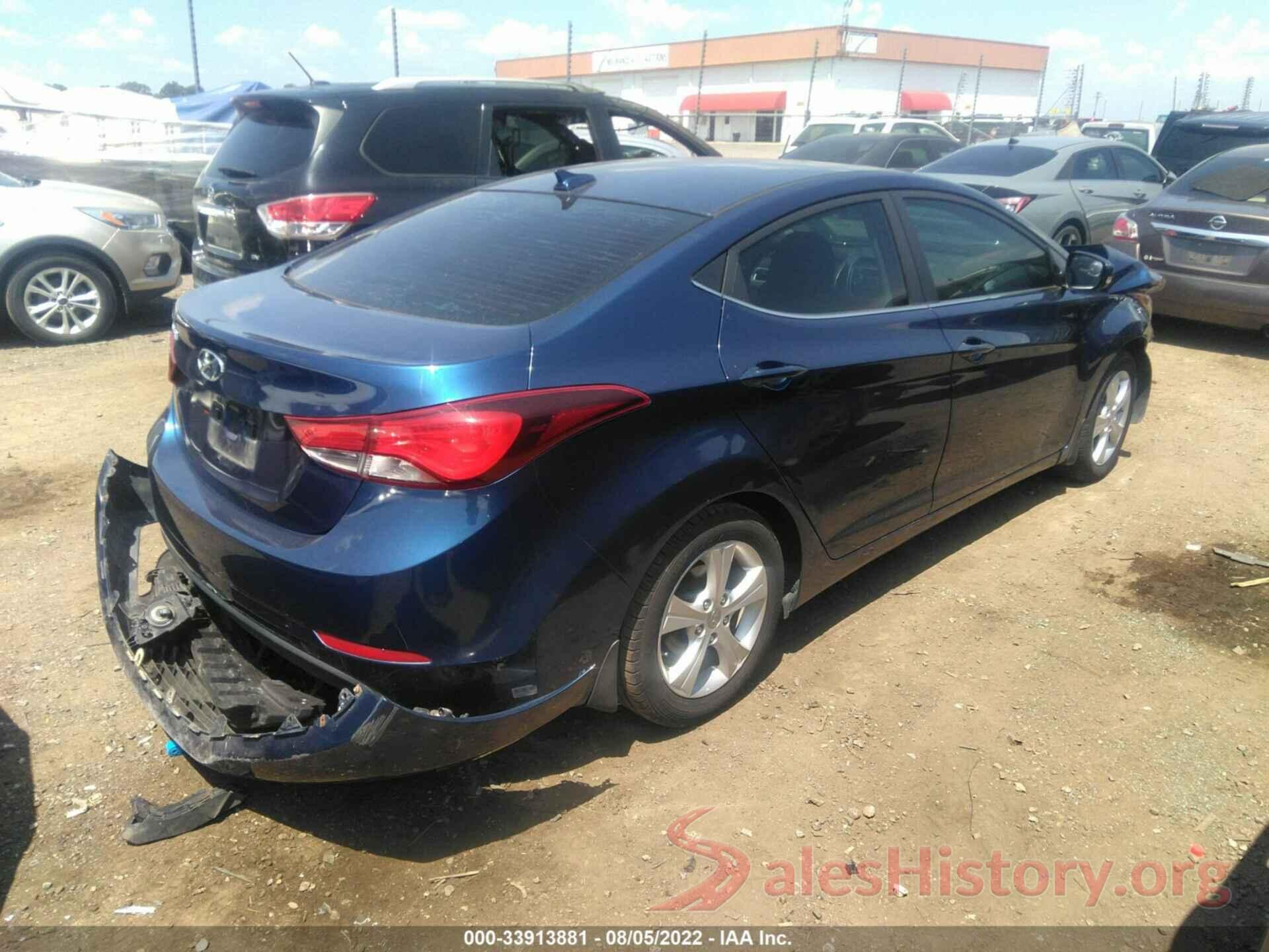 5NPDH4AE8GH729159 2016 HYUNDAI ELANTRA