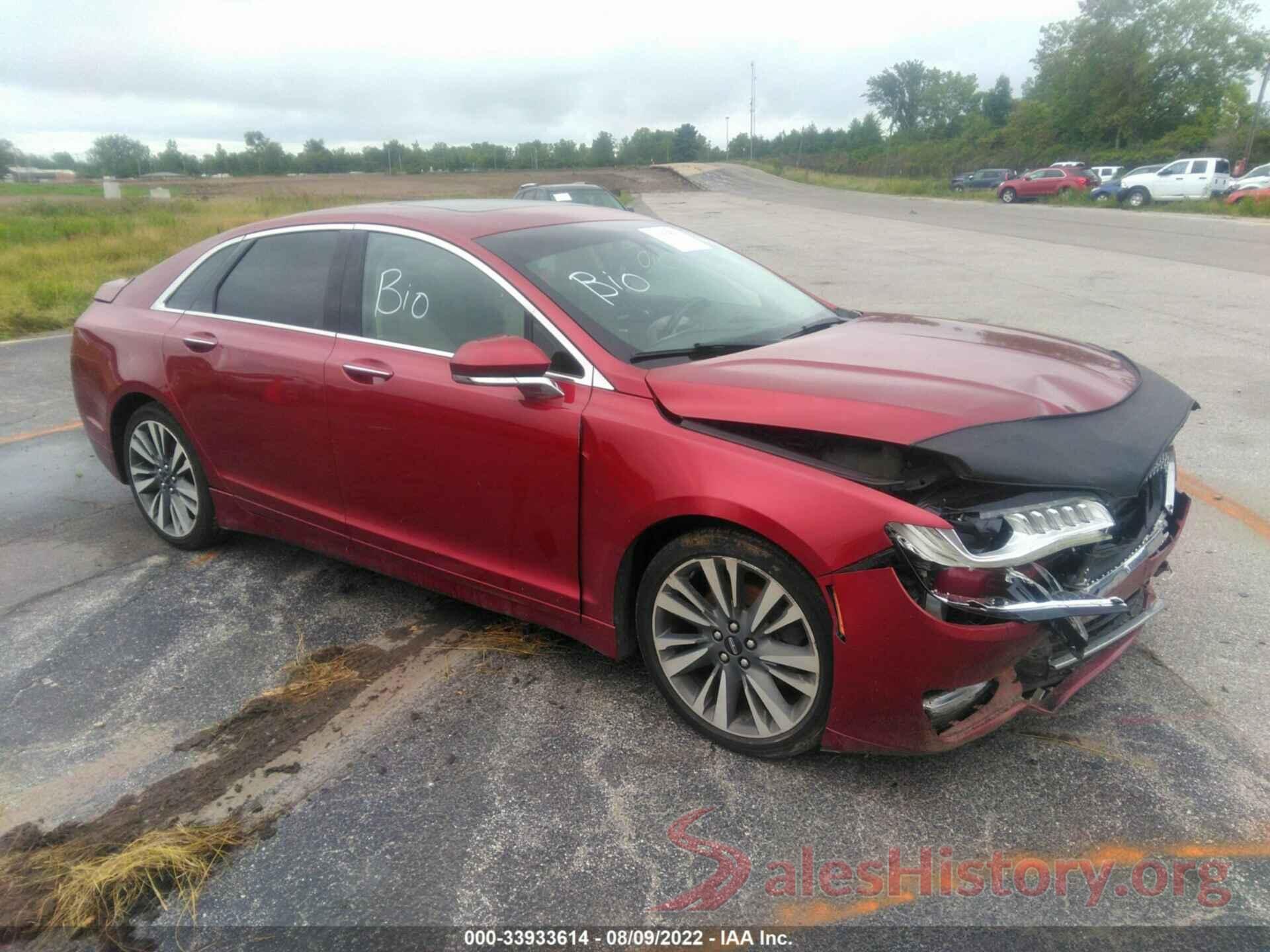 3LN6L5E9XHR601283 2017 LINCOLN MKZ