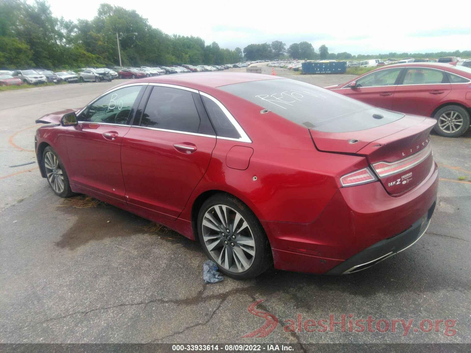 3LN6L5E9XHR601283 2017 LINCOLN MKZ