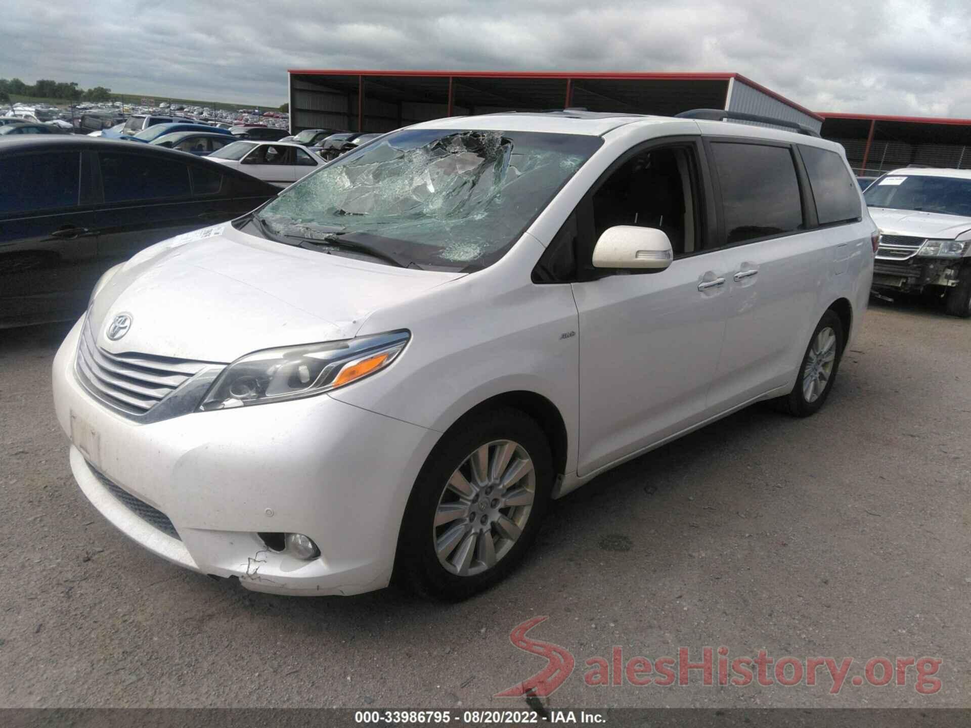 5TDDZ3DC2HS168986 2017 TOYOTA SIENNA