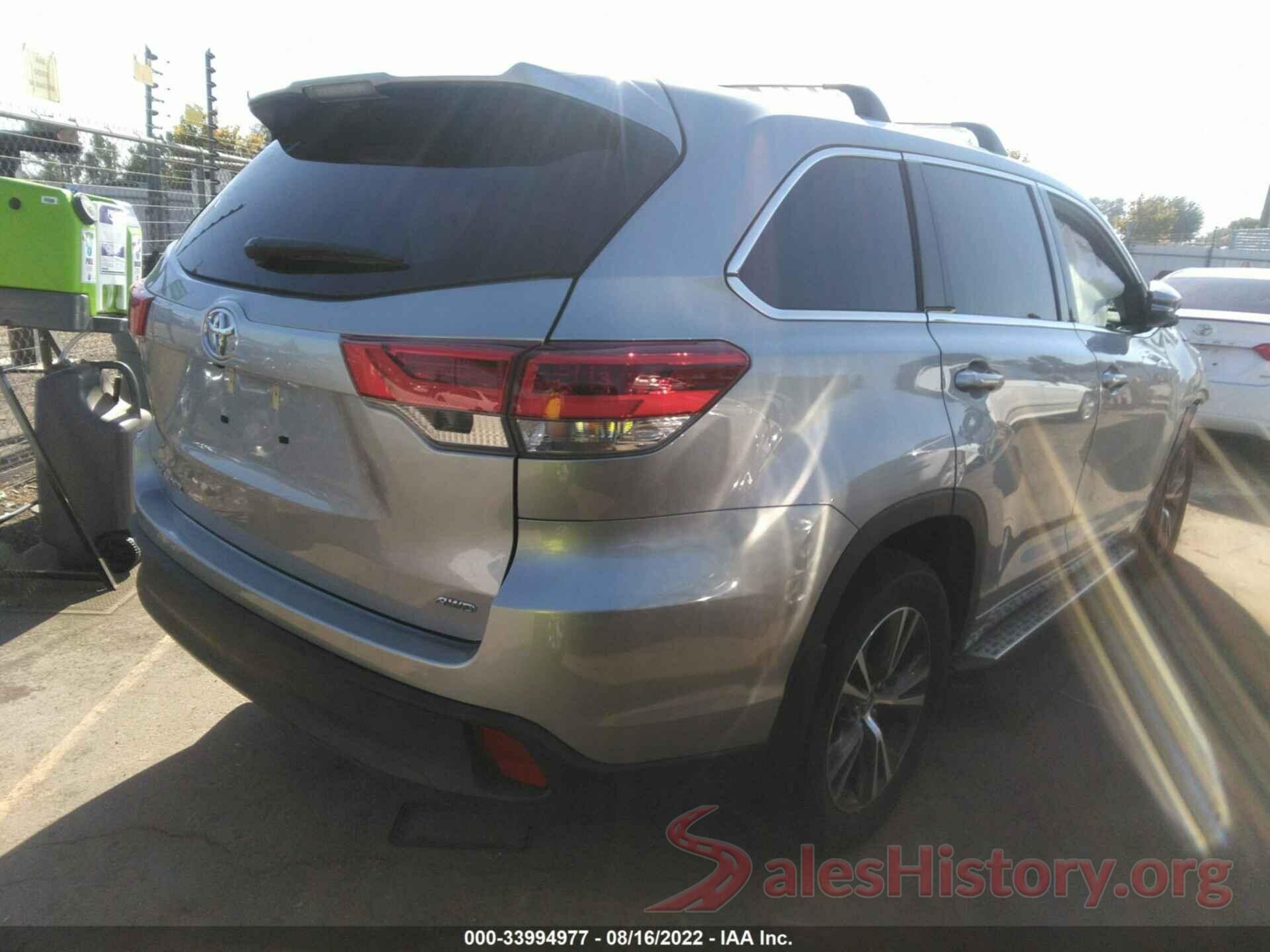 5TDBZRFH5HS398122 2017 TOYOTA HIGHLANDER