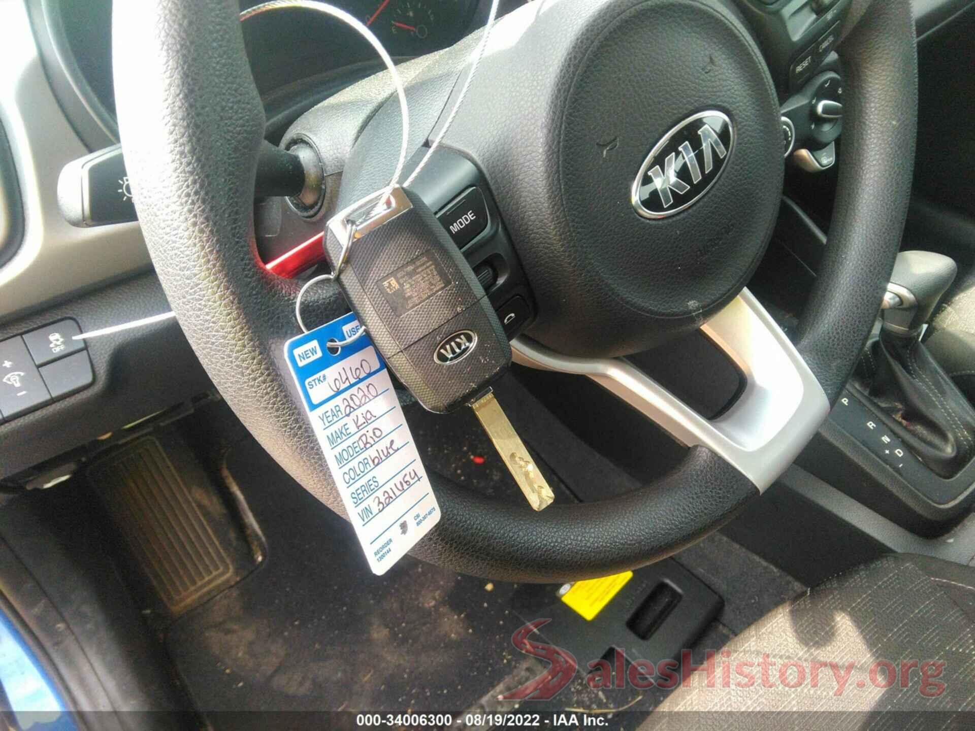 3KPA24AD2LE321654 2020 KIA RIO