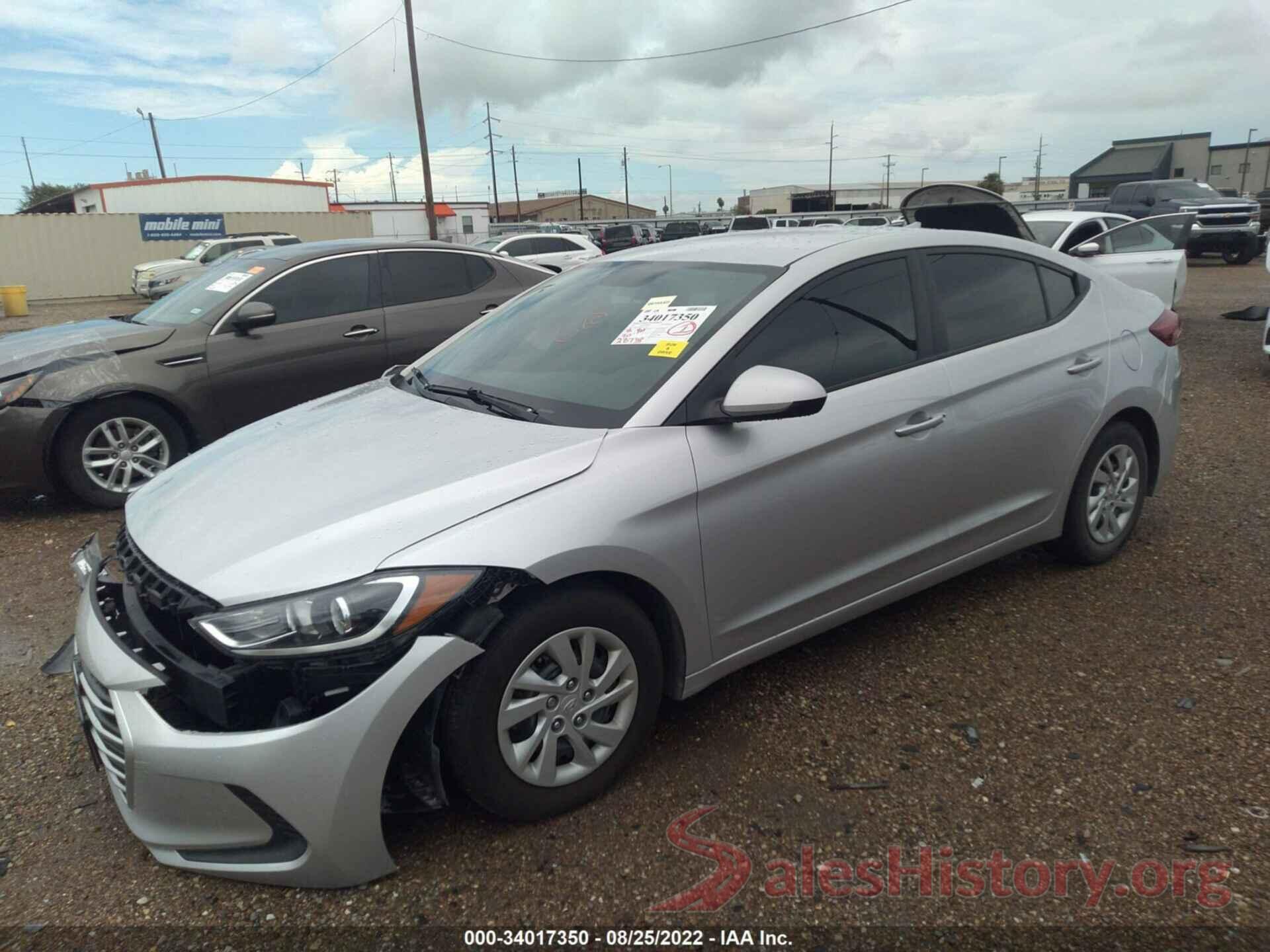 5NPD74LF6HH155249 2017 HYUNDAI ELANTRA