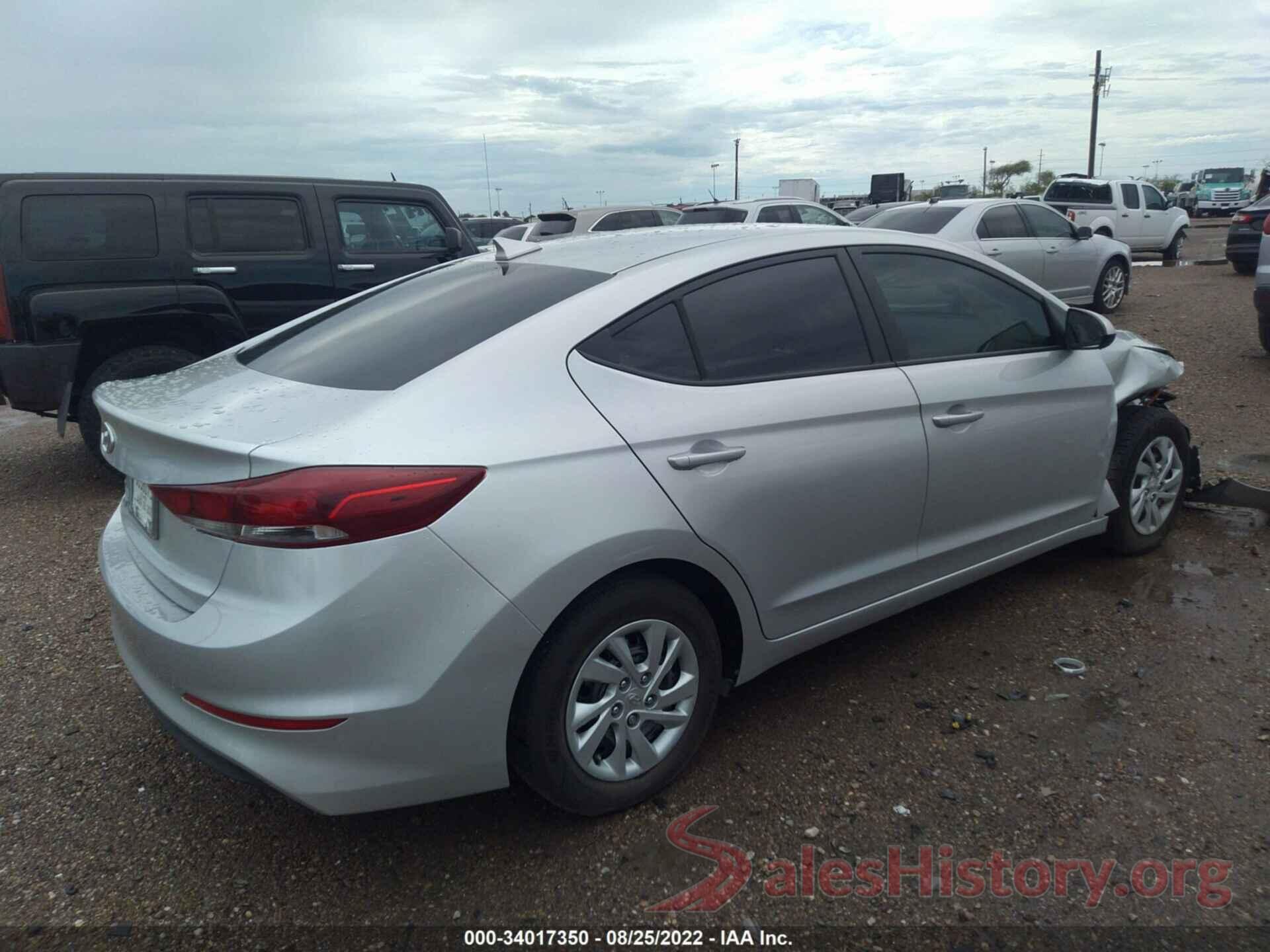 5NPD74LF6HH155249 2017 HYUNDAI ELANTRA