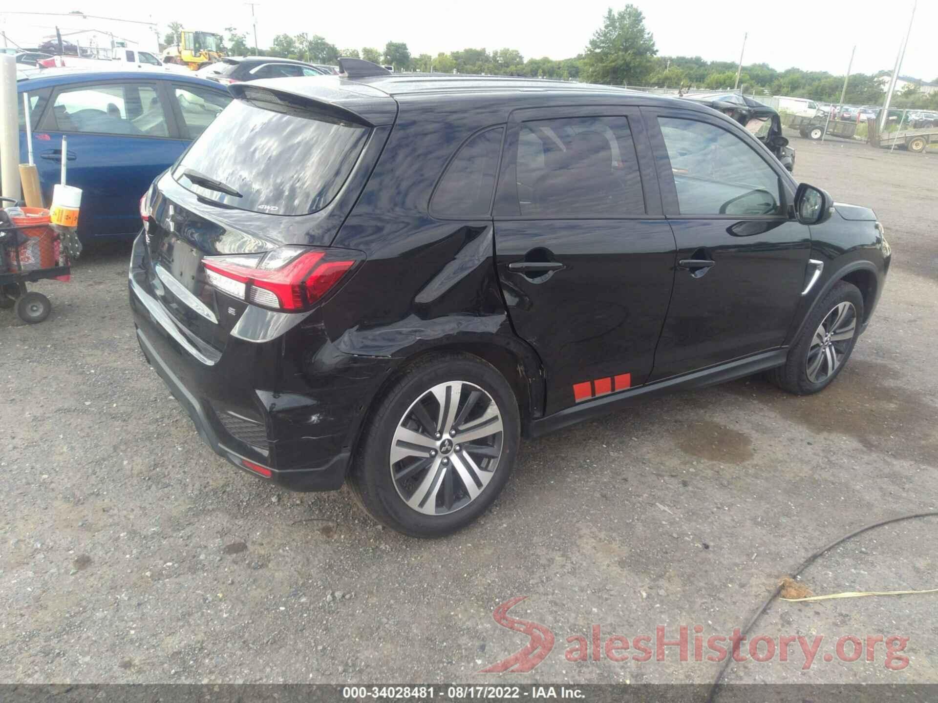 JA4ARUAU0MU003878 2021 MITSUBISHI OUTLANDER SPORT