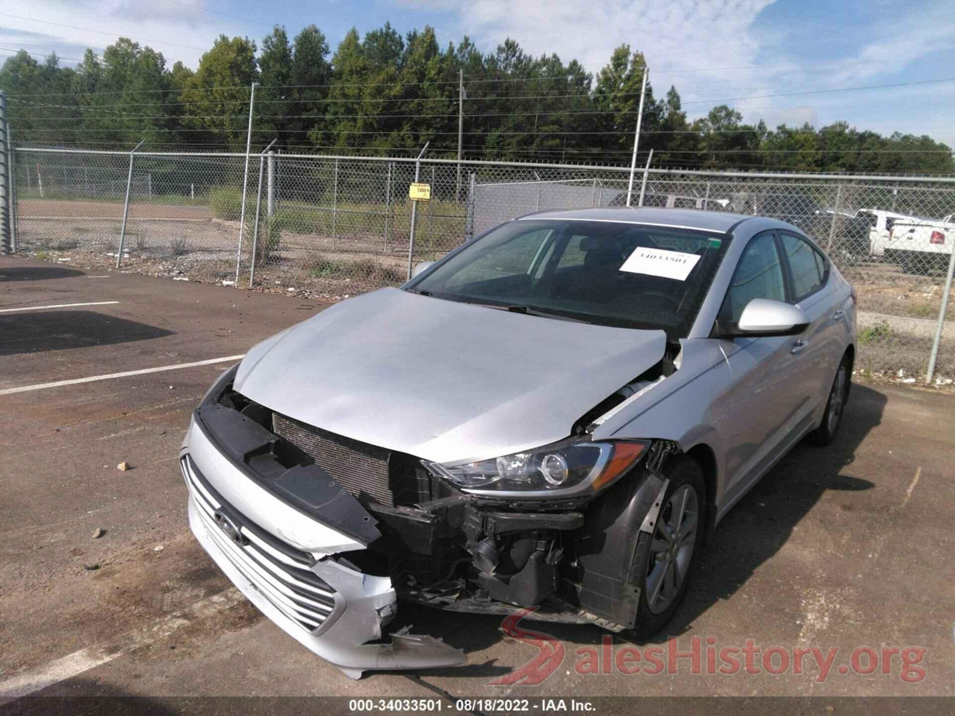 KMHD84LFXJU491023 2018 HYUNDAI ELANTRA