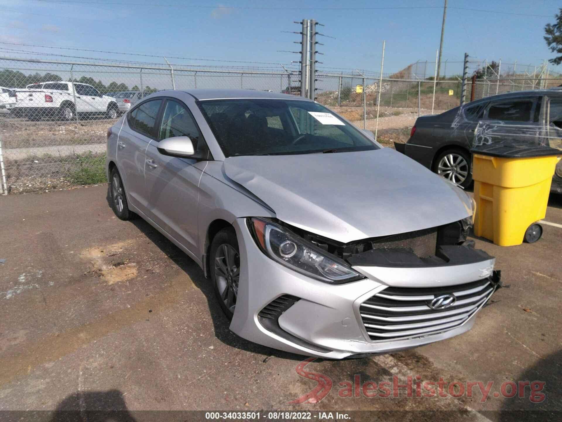 KMHD84LFXJU491023 2018 HYUNDAI ELANTRA