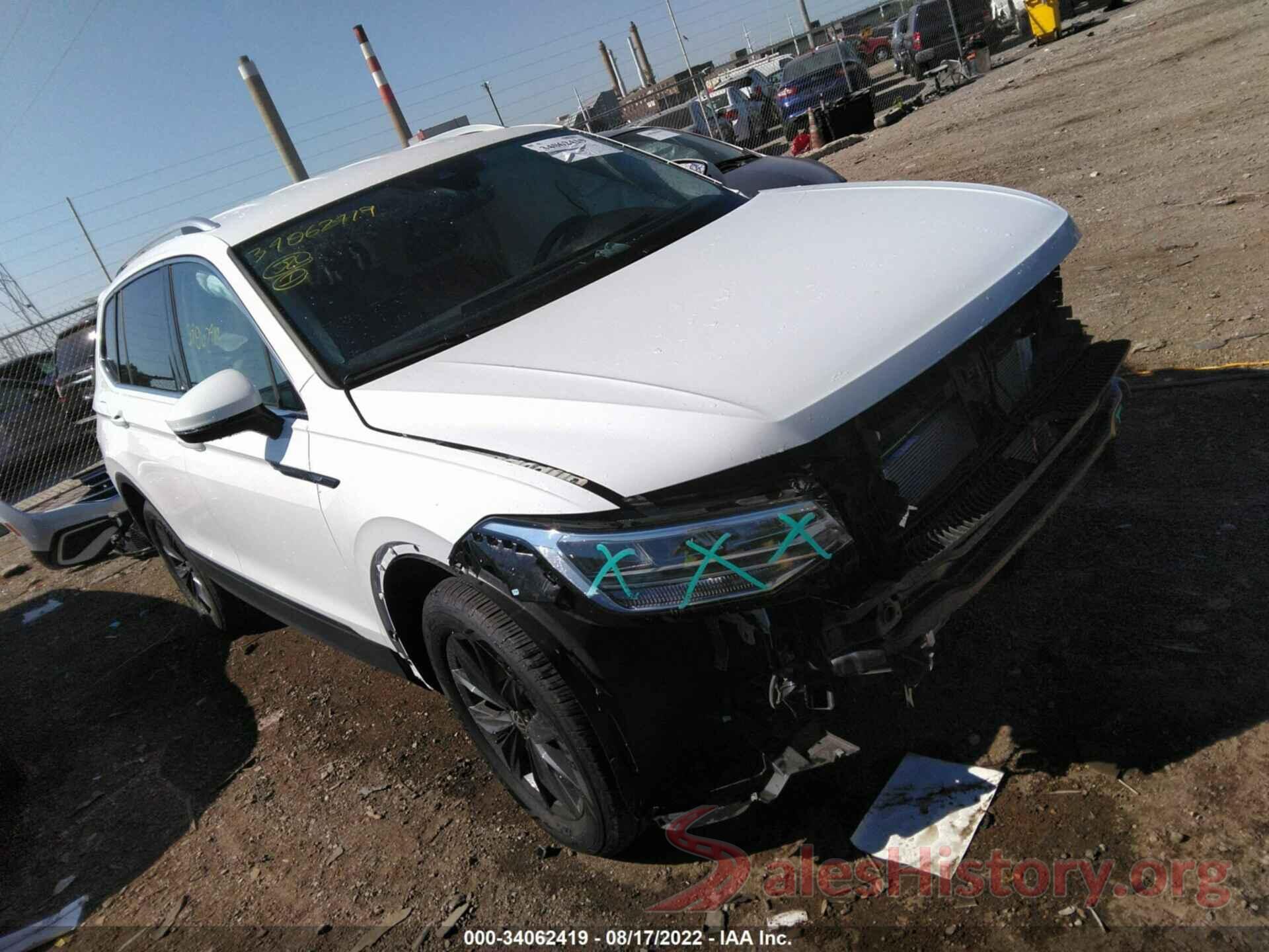 3VV2B7AX3NM016027 2022 VOLKSWAGEN TIGUAN