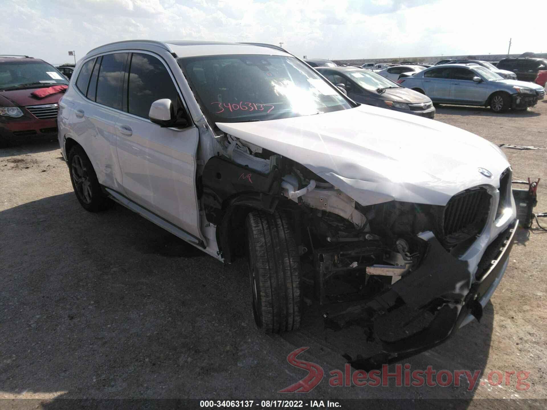 5UXTY5C09M9H89461 2021 BMW X3