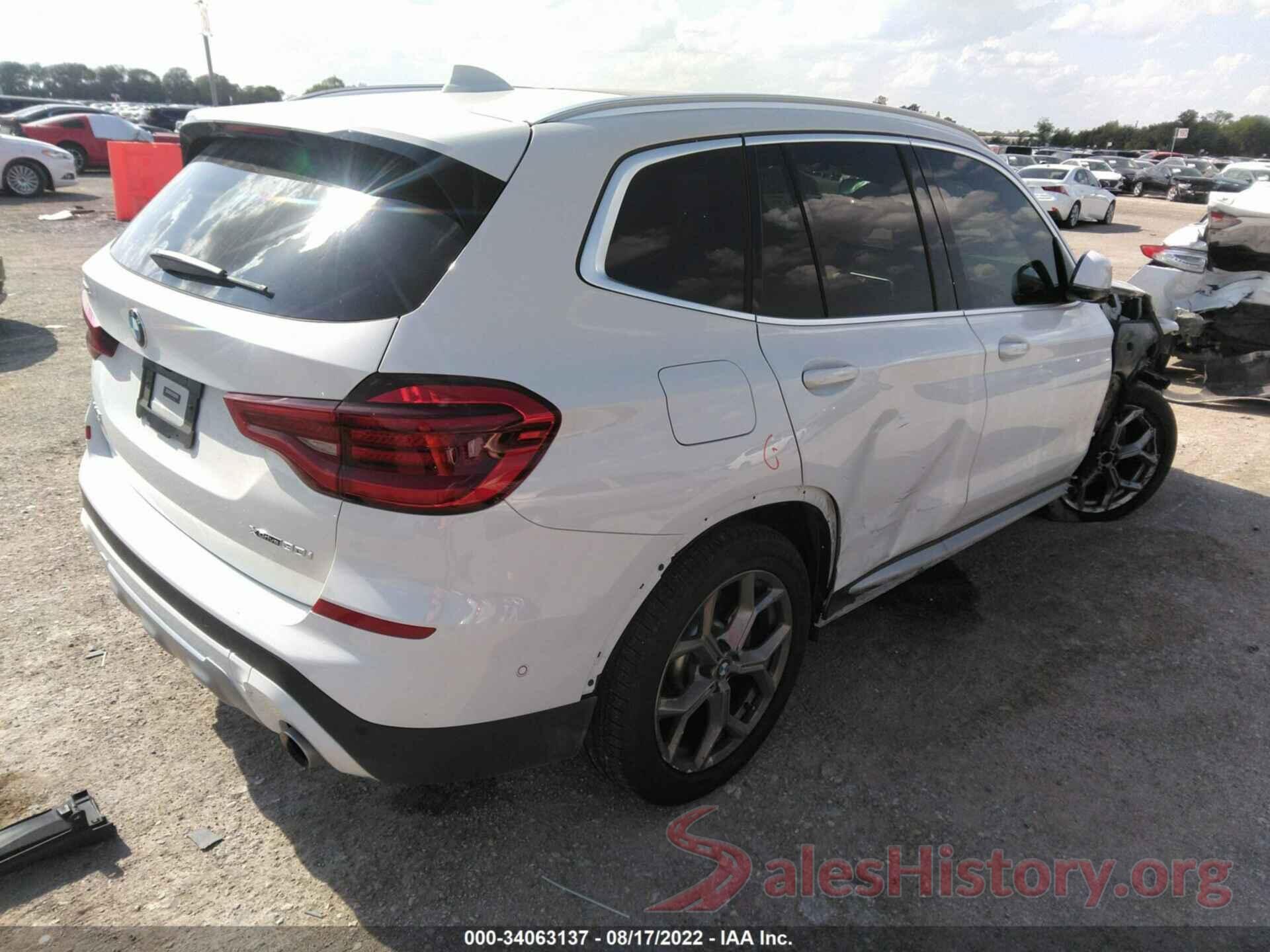 5UXTY5C09M9H89461 2021 BMW X3