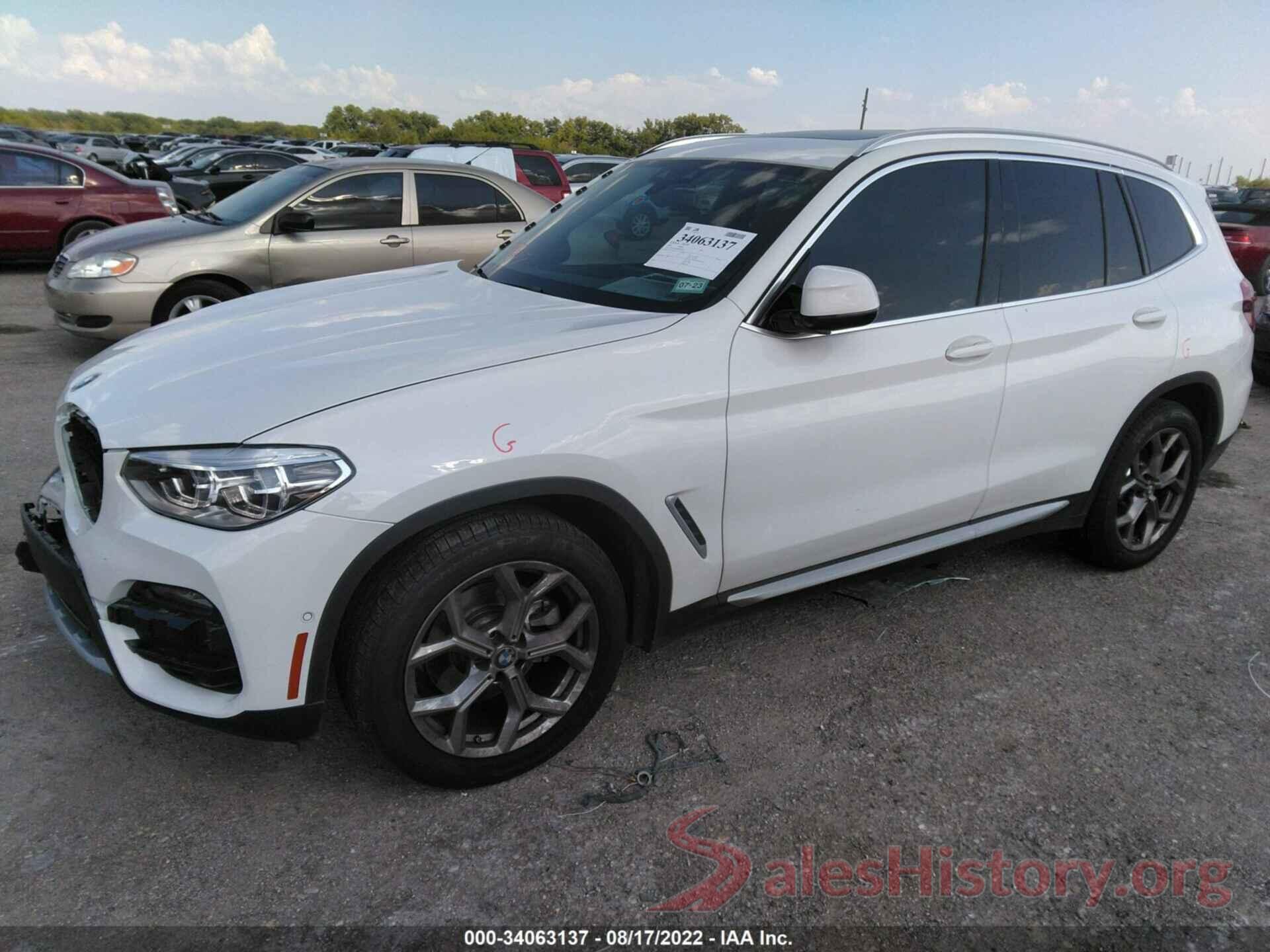 5UXTY5C09M9H89461 2021 BMW X3