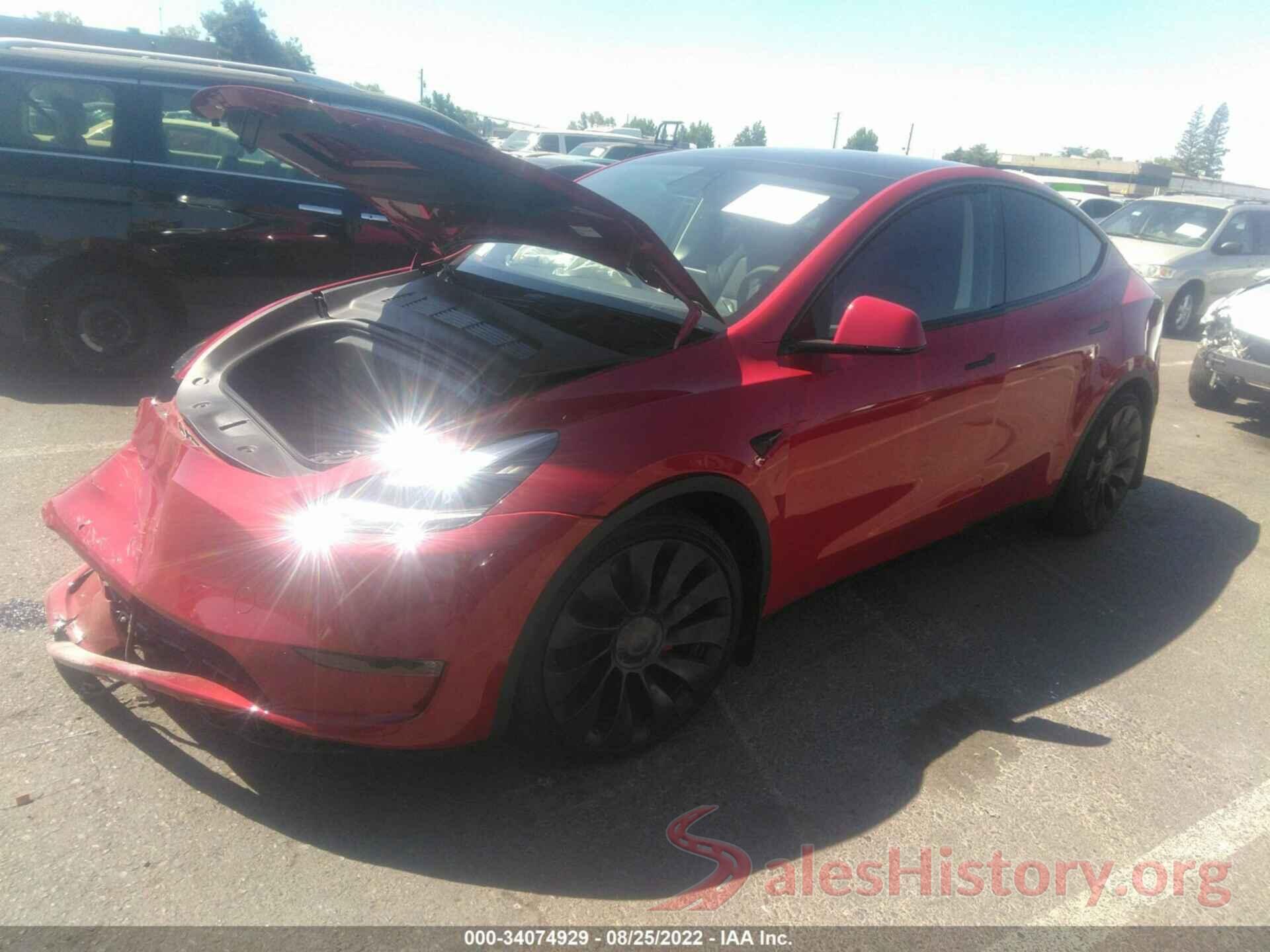 7SAYGDEF6NF452551 2022 TESLA MODEL Y