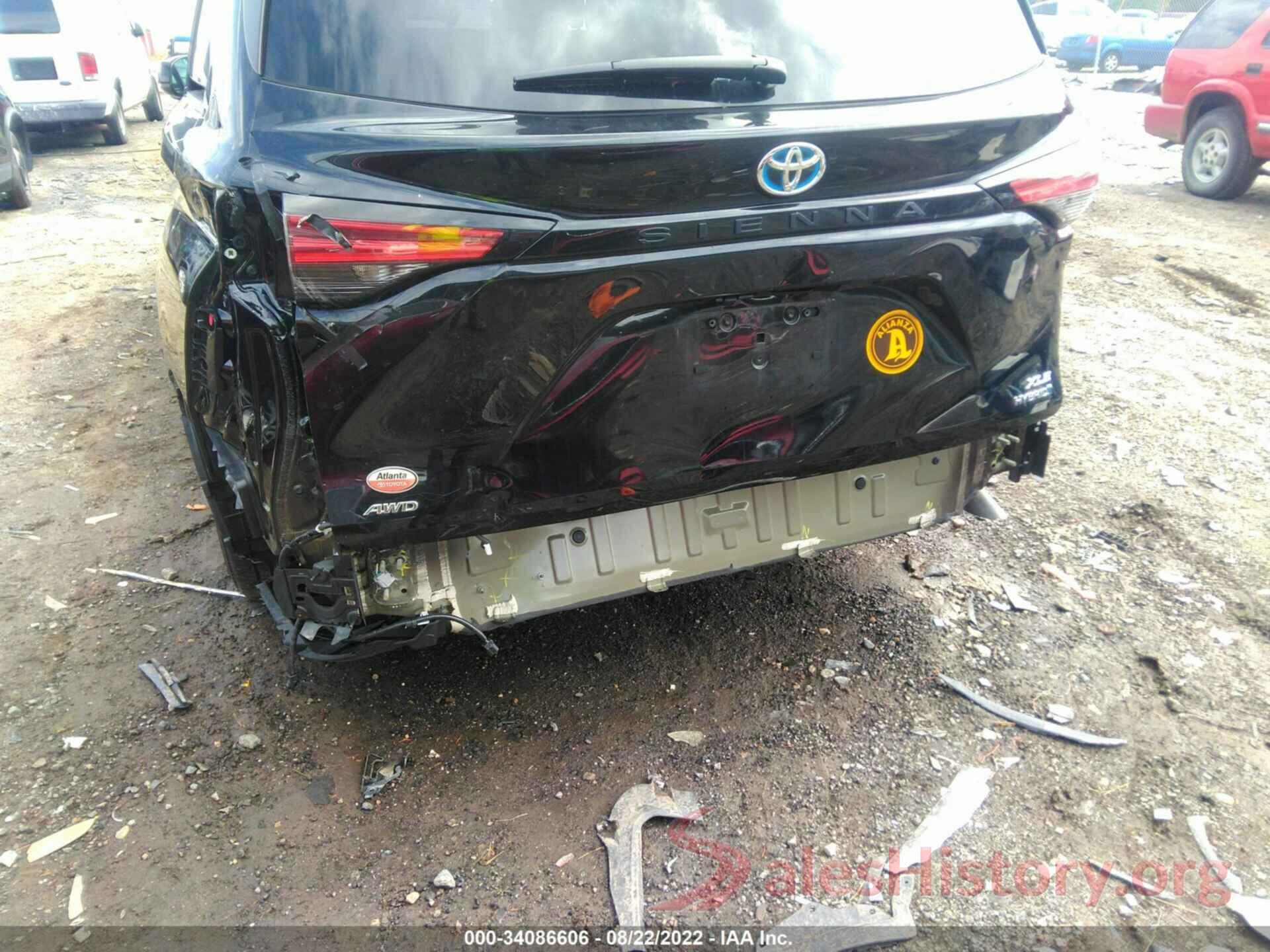 5TDJSKFC9NS046829 2022 TOYOTA SIENNA