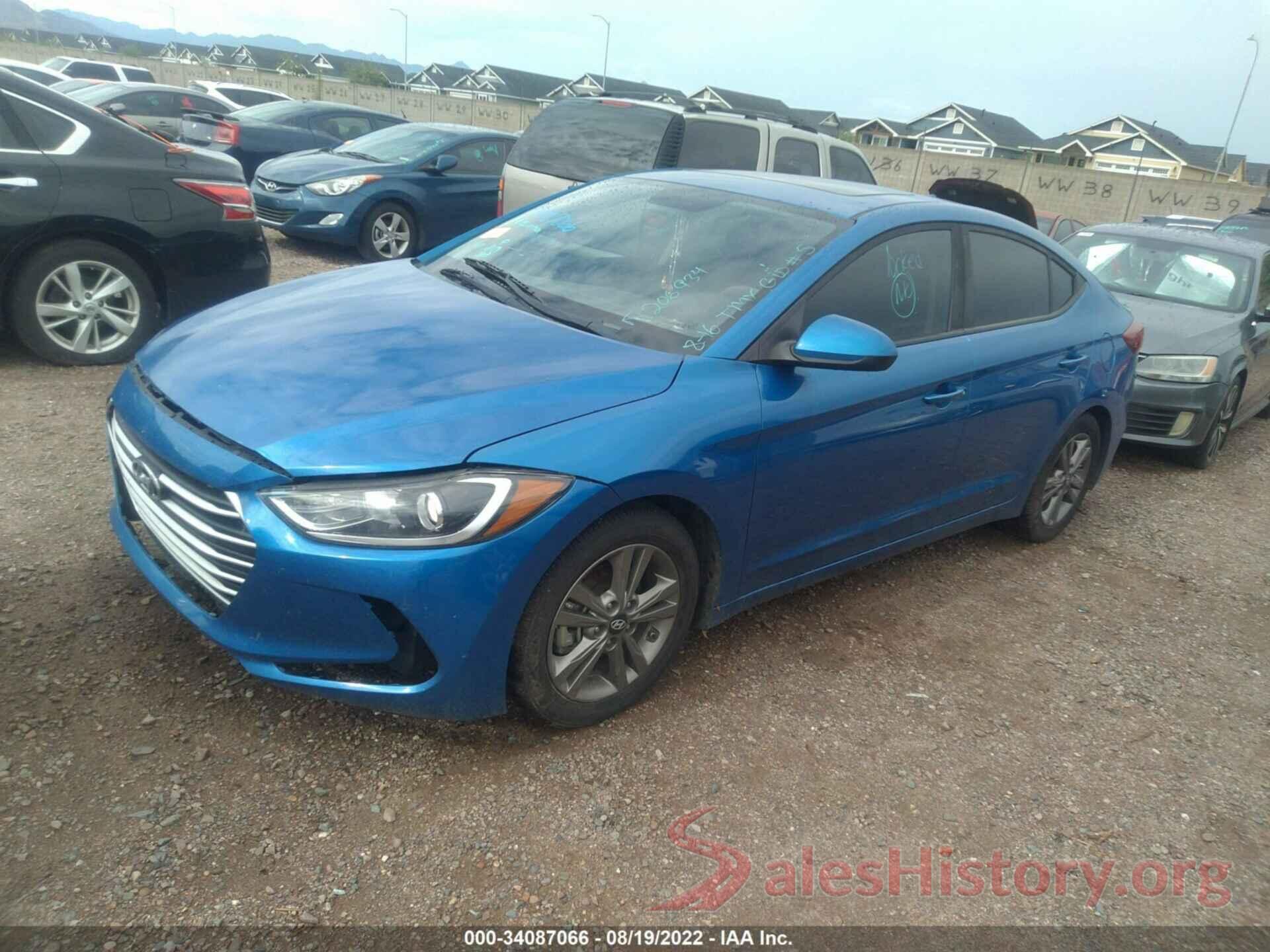 5NPD84LF7HH206934 2017 HYUNDAI ELANTRA