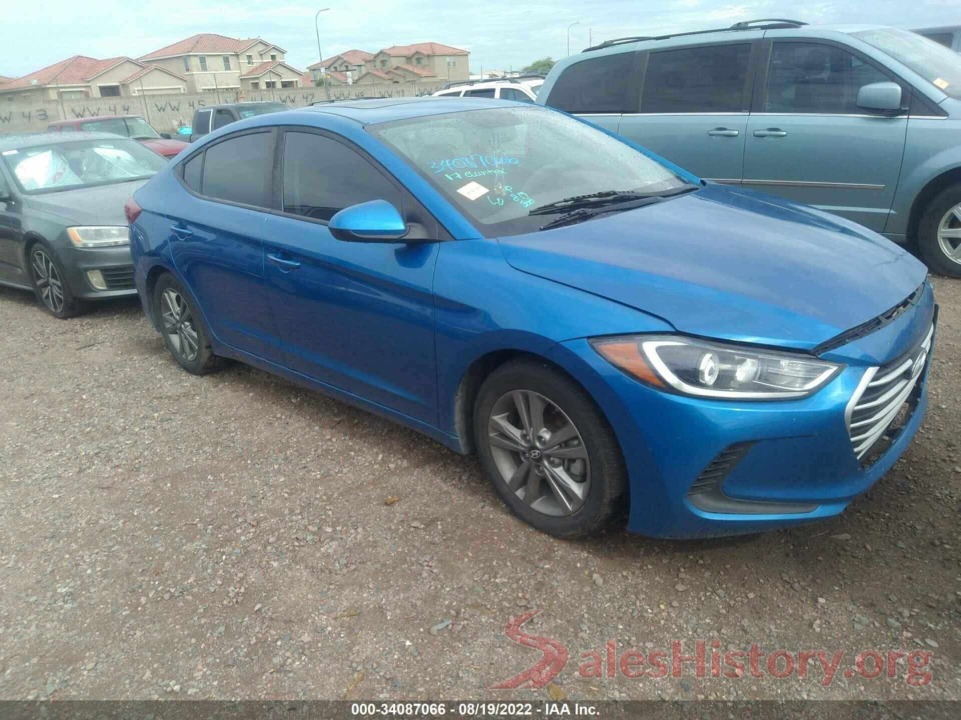 5NPD84LF7HH206934 2017 HYUNDAI ELANTRA