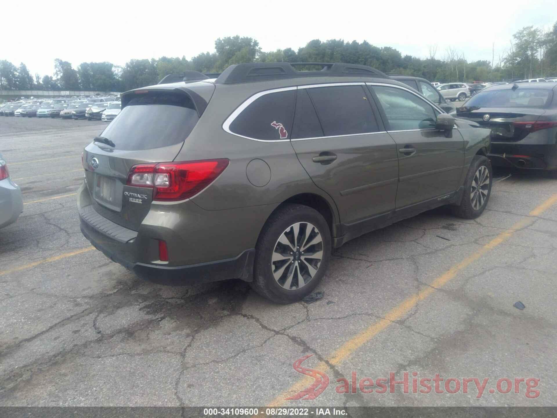 4S4BSANC5G3350661 2016 SUBARU OUTBACK