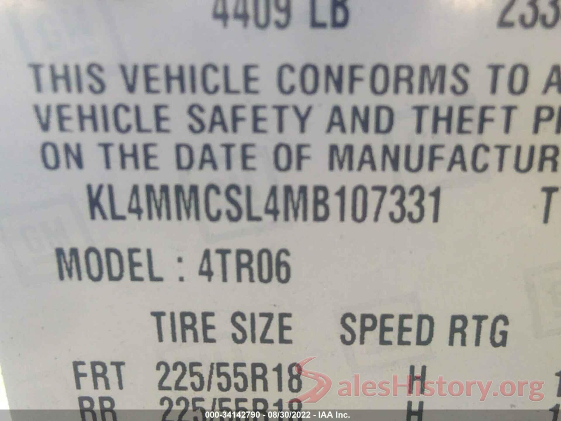 KL4MMCSL4MB107331 2021 BUICK ENCORE GX