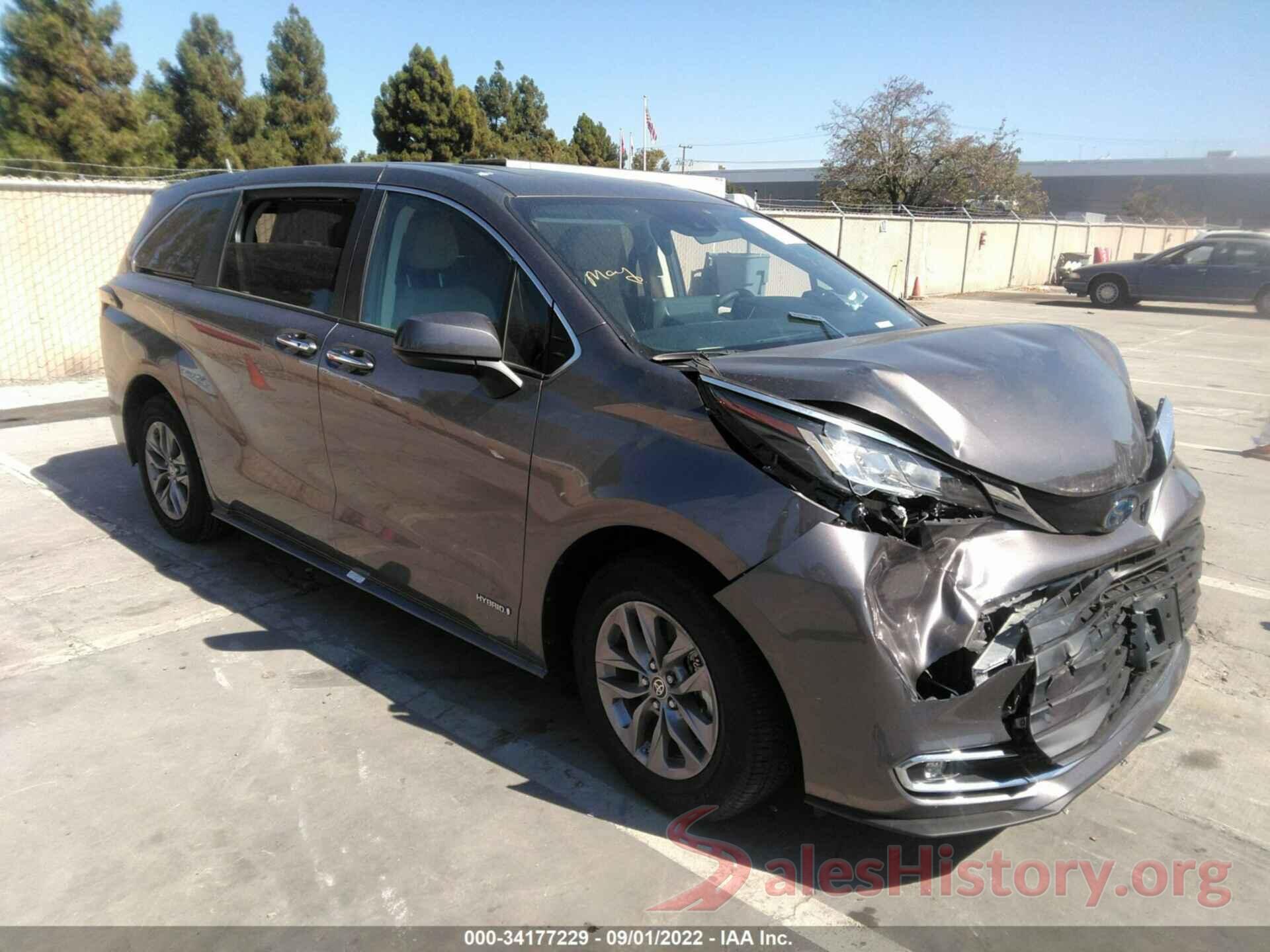 5TDYRKEC1MS064655 2021 TOYOTA SIENNA