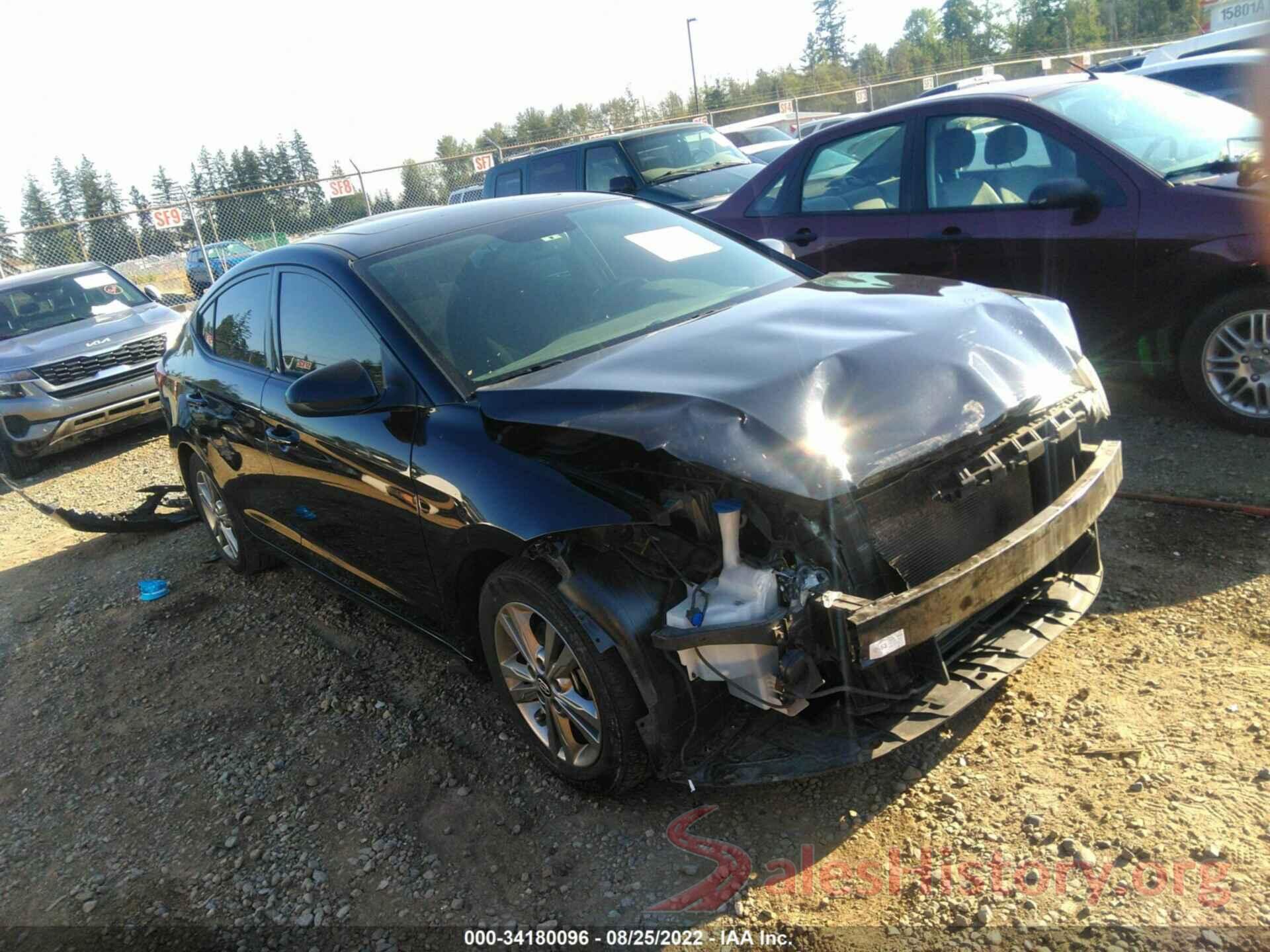 5NPD84LF7JH374756 2018 HYUNDAI ELANTRA