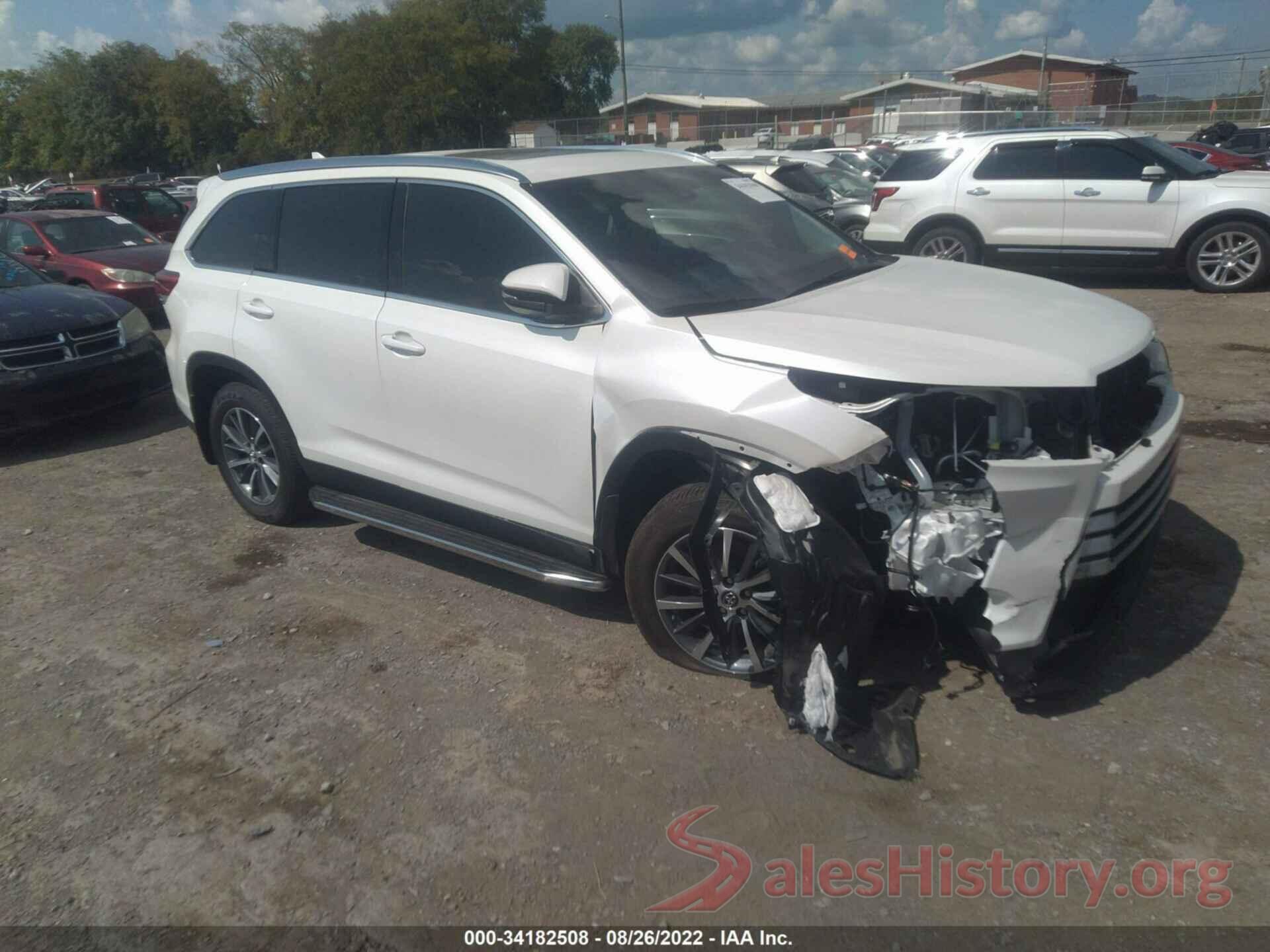 5TDJZRFH4KS722244 2019 TOYOTA HIGHLANDER