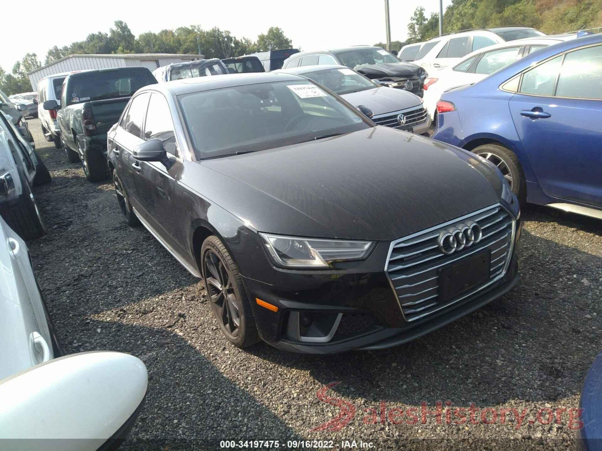 WAUDNAF41KA006743 2019 AUDI A4