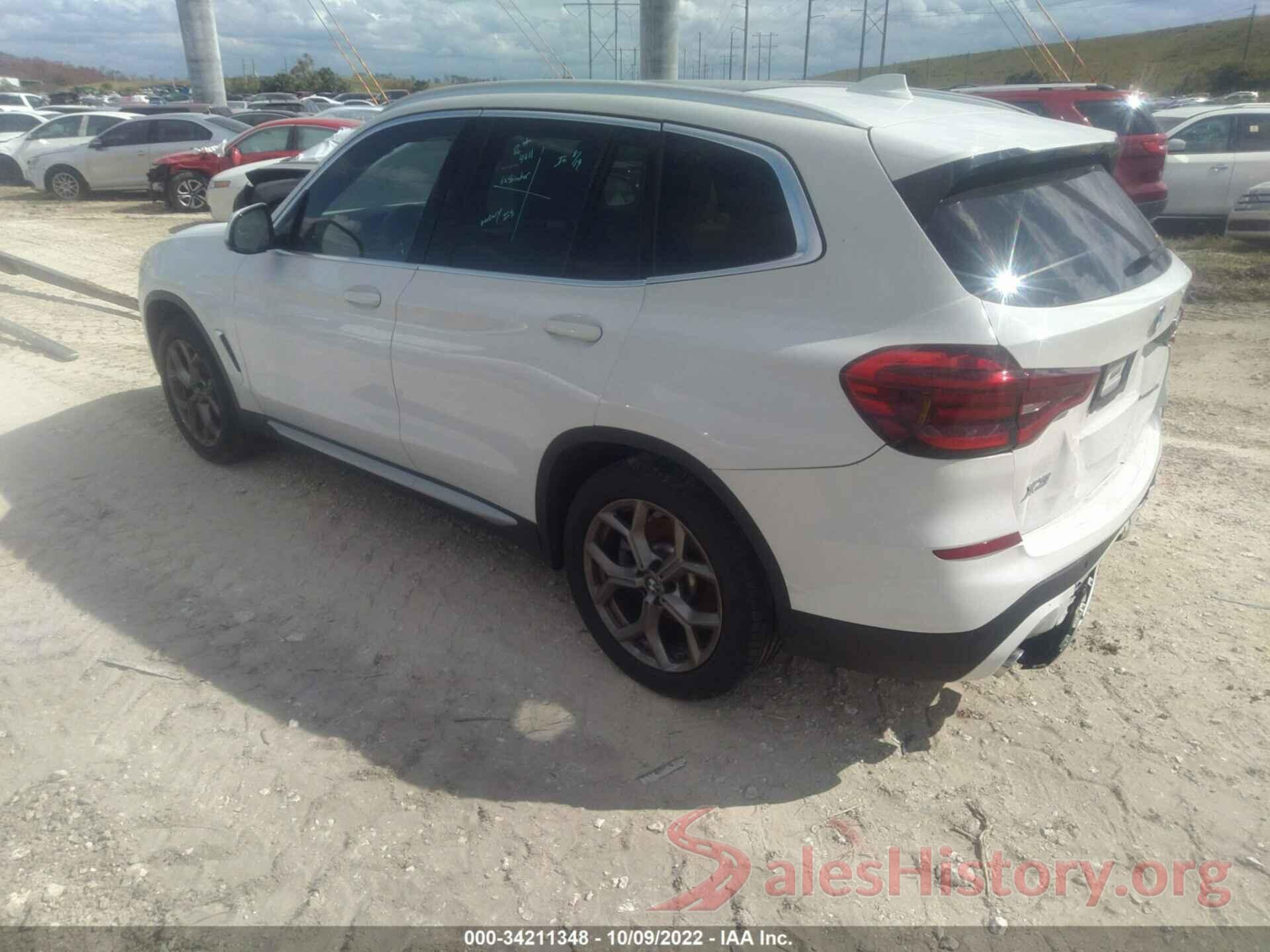 5UXTY5C07M9H23037 2021 BMW X3