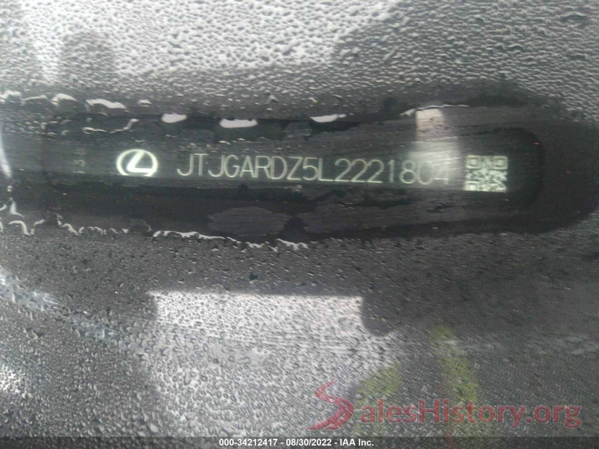 JTJGARDZ5L2221804 2020 LEXUS NX