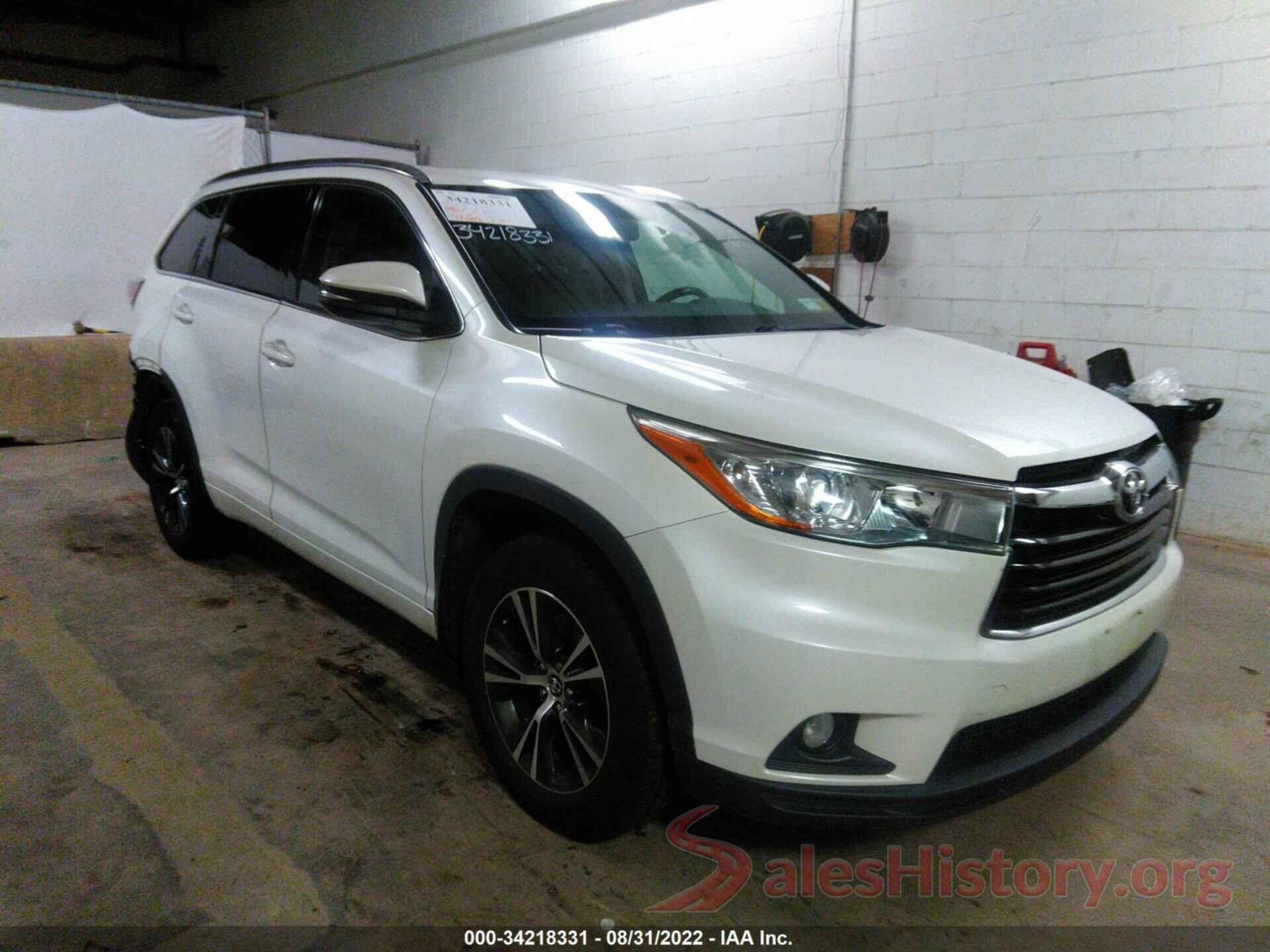 5TDJKRFH0GS259529 2016 TOYOTA HIGHLANDER